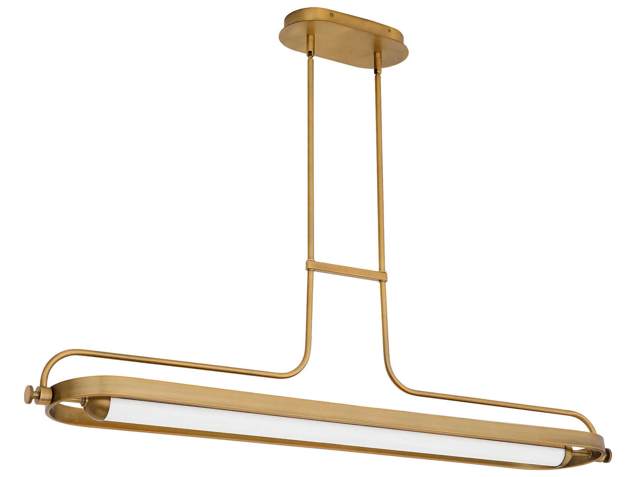 Oxygen by Quorum Braem Brushed Brass Linear Island Pendant
