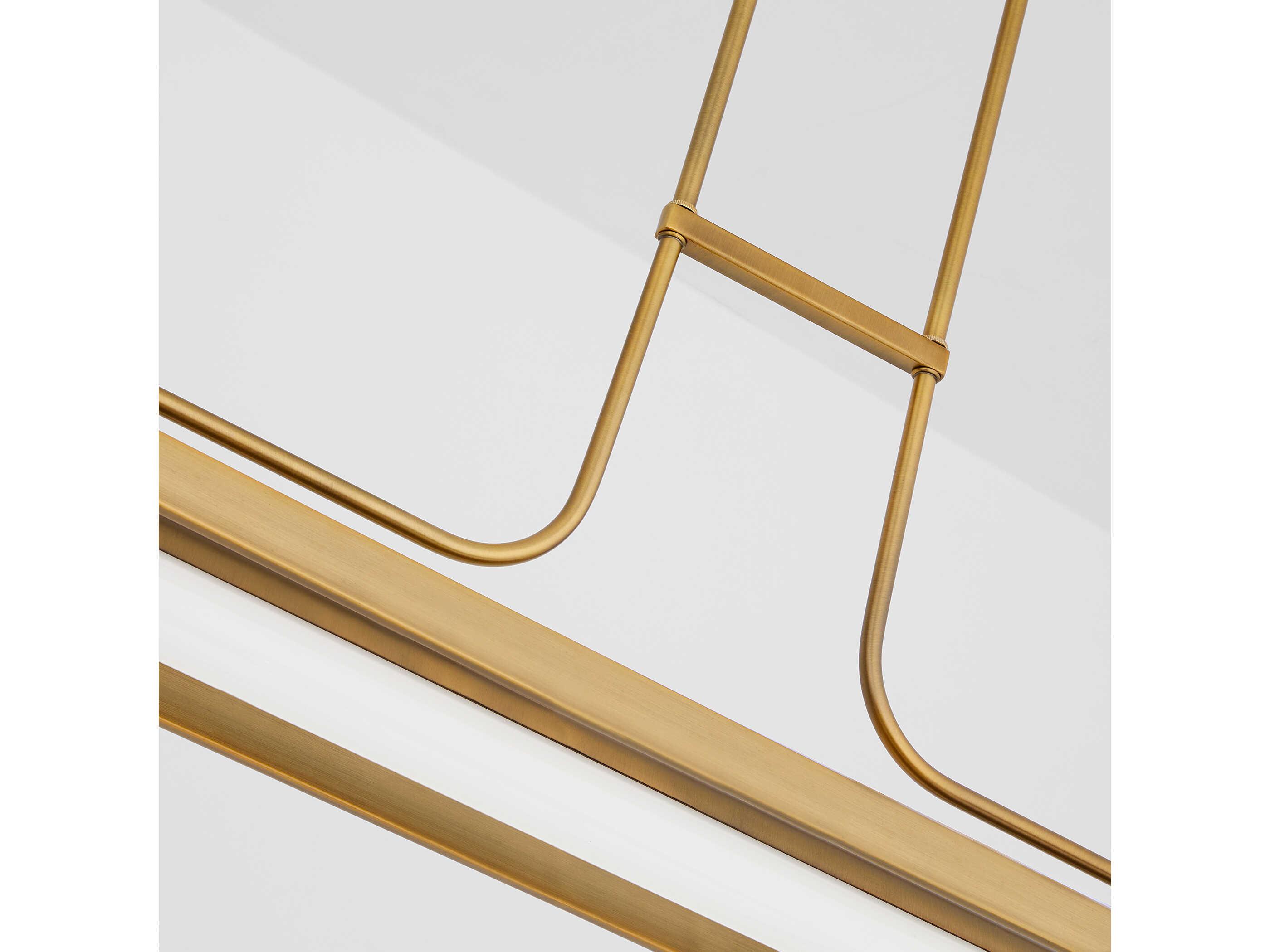 Oxygen by Quorum Braem Brushed Brass Linear Island Pendant