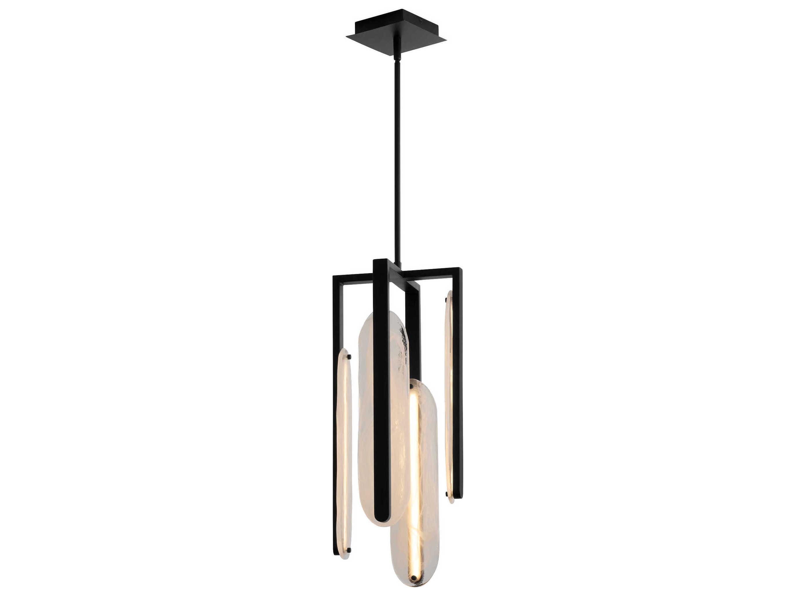 Oxygen by Quorum Avian 4-Light Black Geometric Pendant