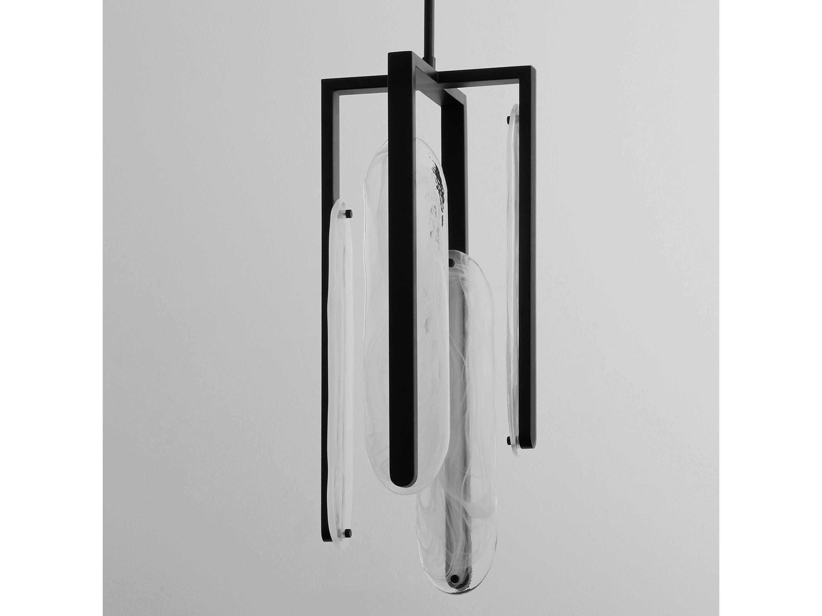 Oxygen by Quorum Avian 4-Light Black Geometric Pendant