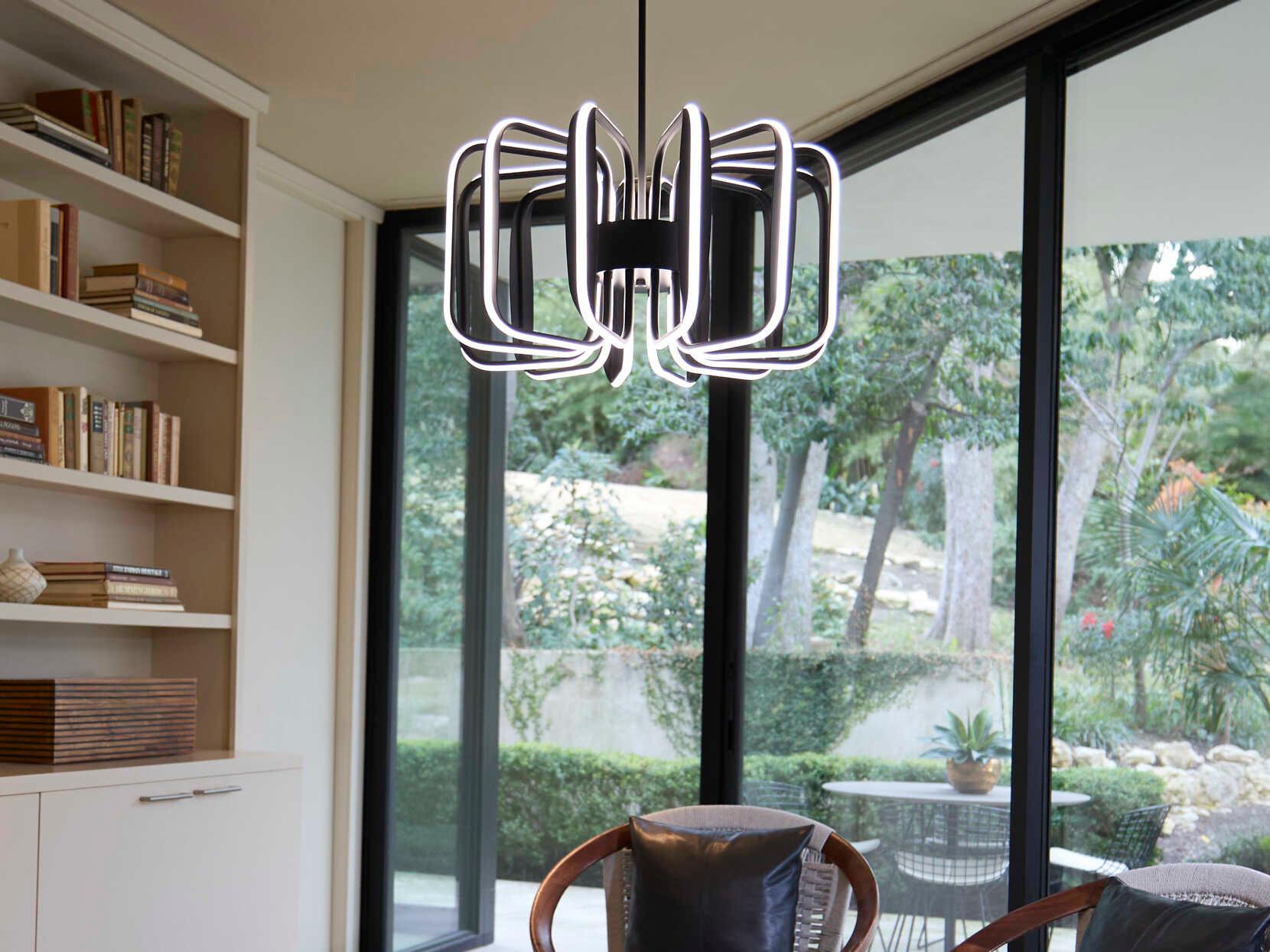 Oxygen by Quorum Roto 12-Light Black Pendant
