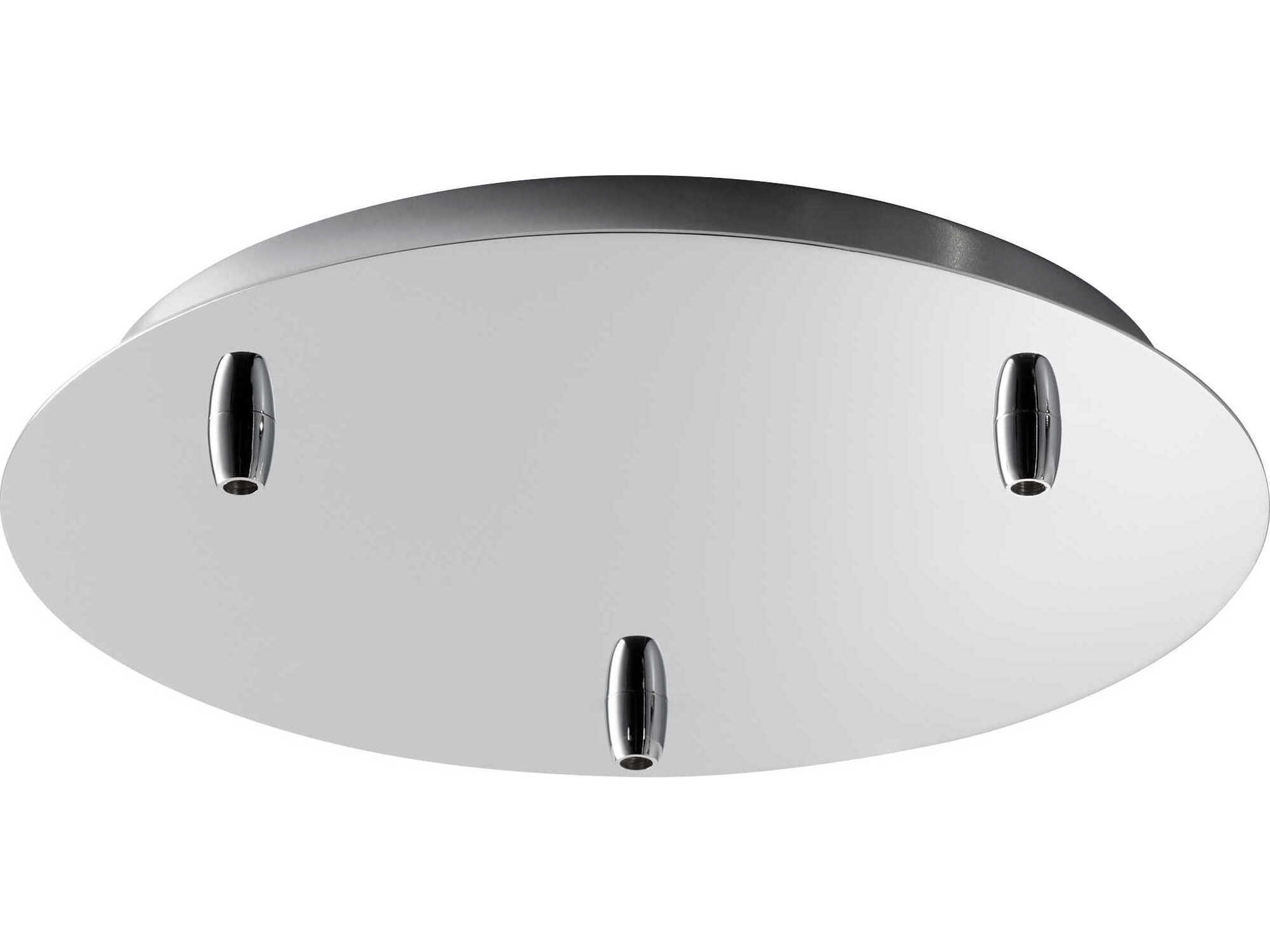 Oxygen by Quorum Polished Chrome 3-Light Pendant Canopy
