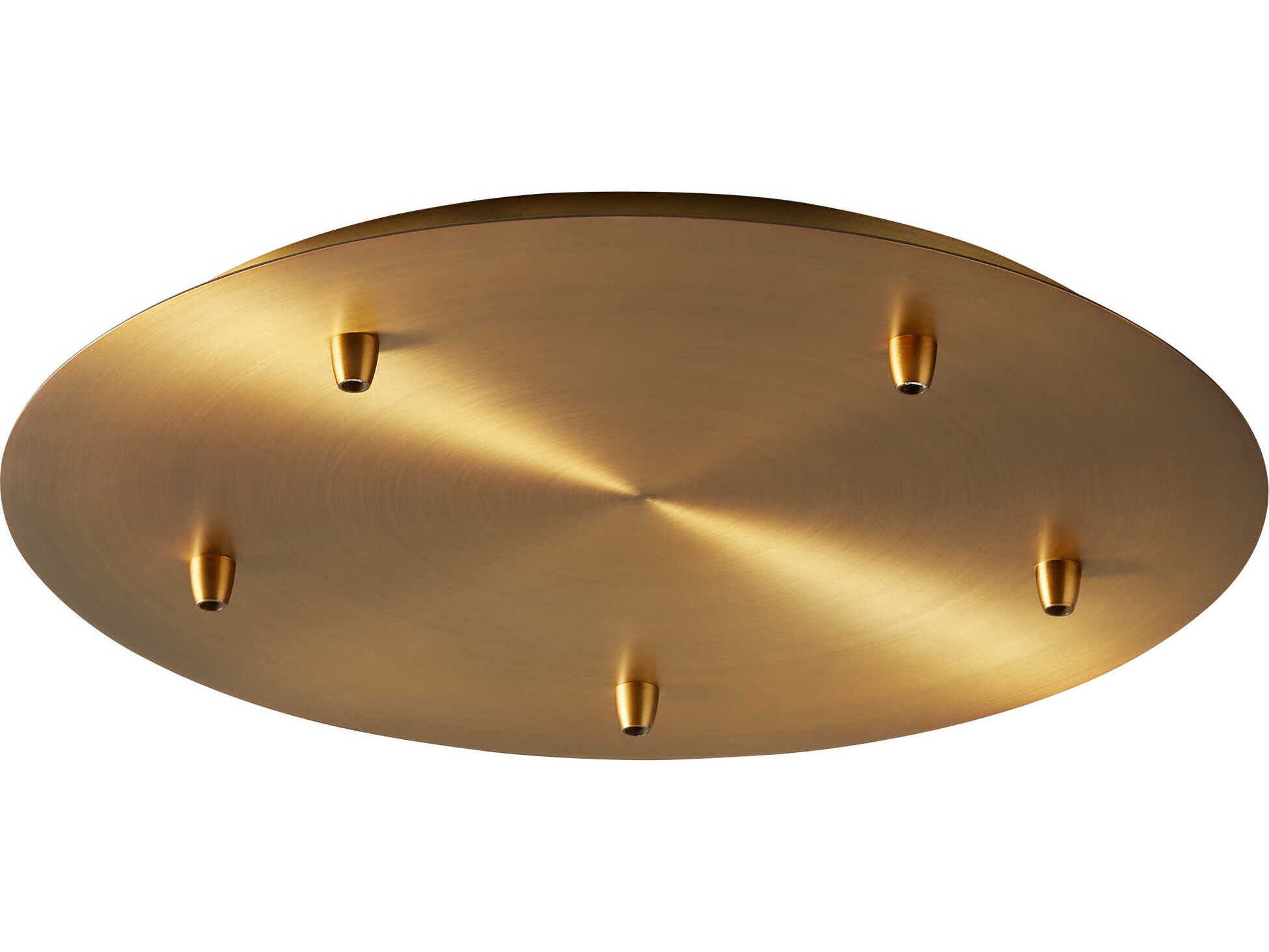 Oxygen by Quorum Aged Brass 5-Light Pendant Canopy