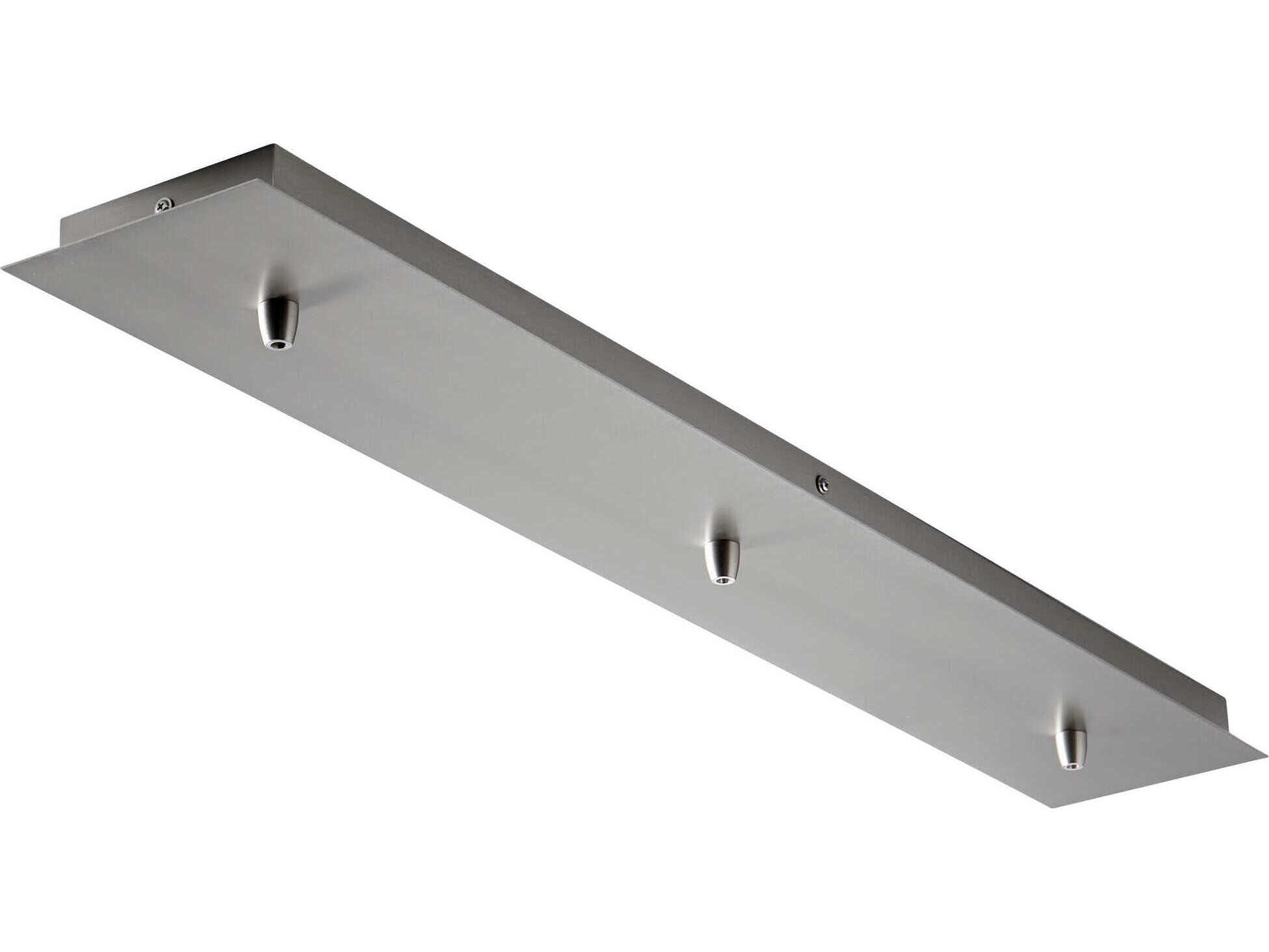 Oxygen by Quorum Satin Nickel 3-Light Linear Canopy