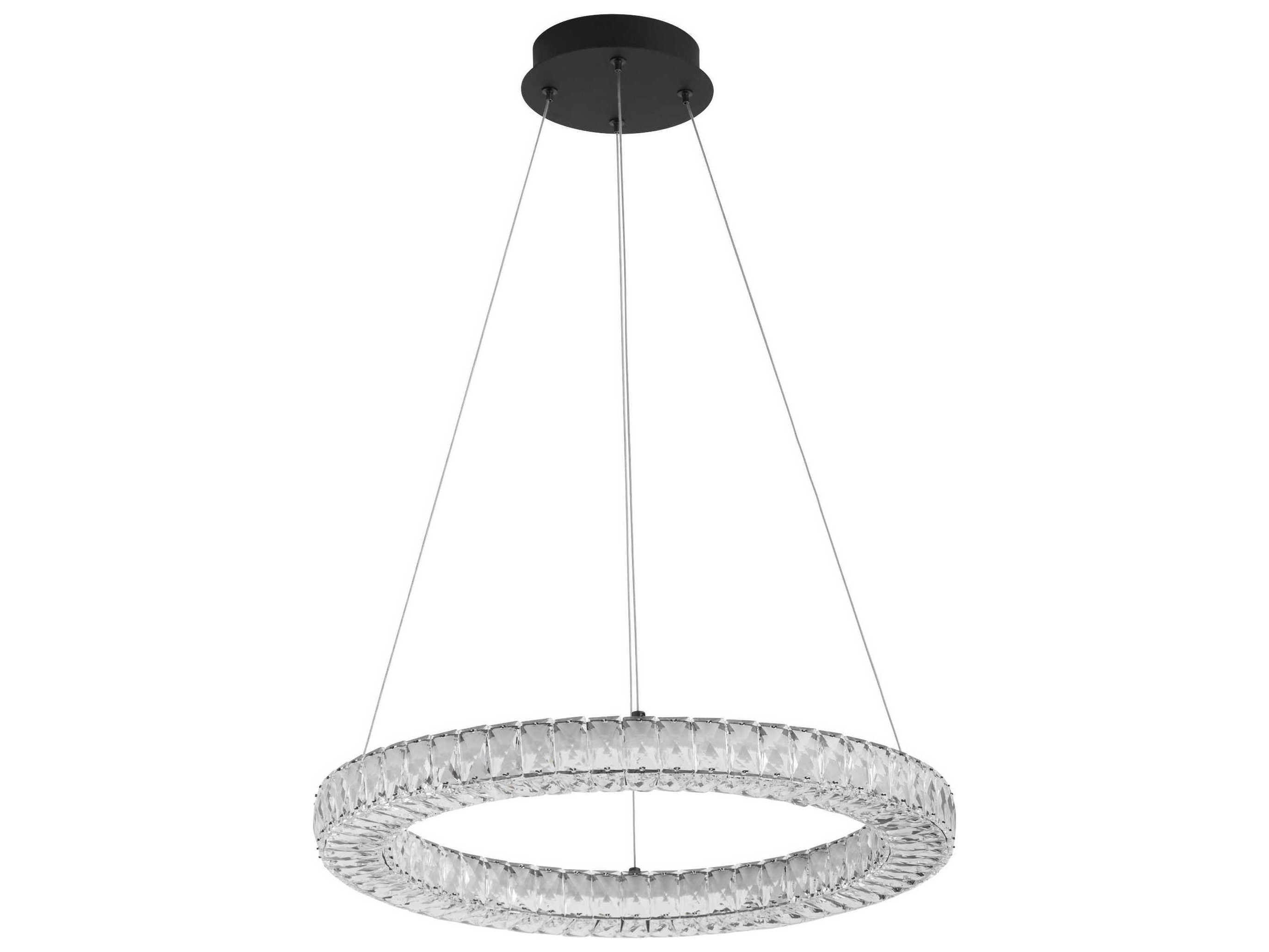 Oxygen by Quorum Elan 1-Light Black Round Pendant