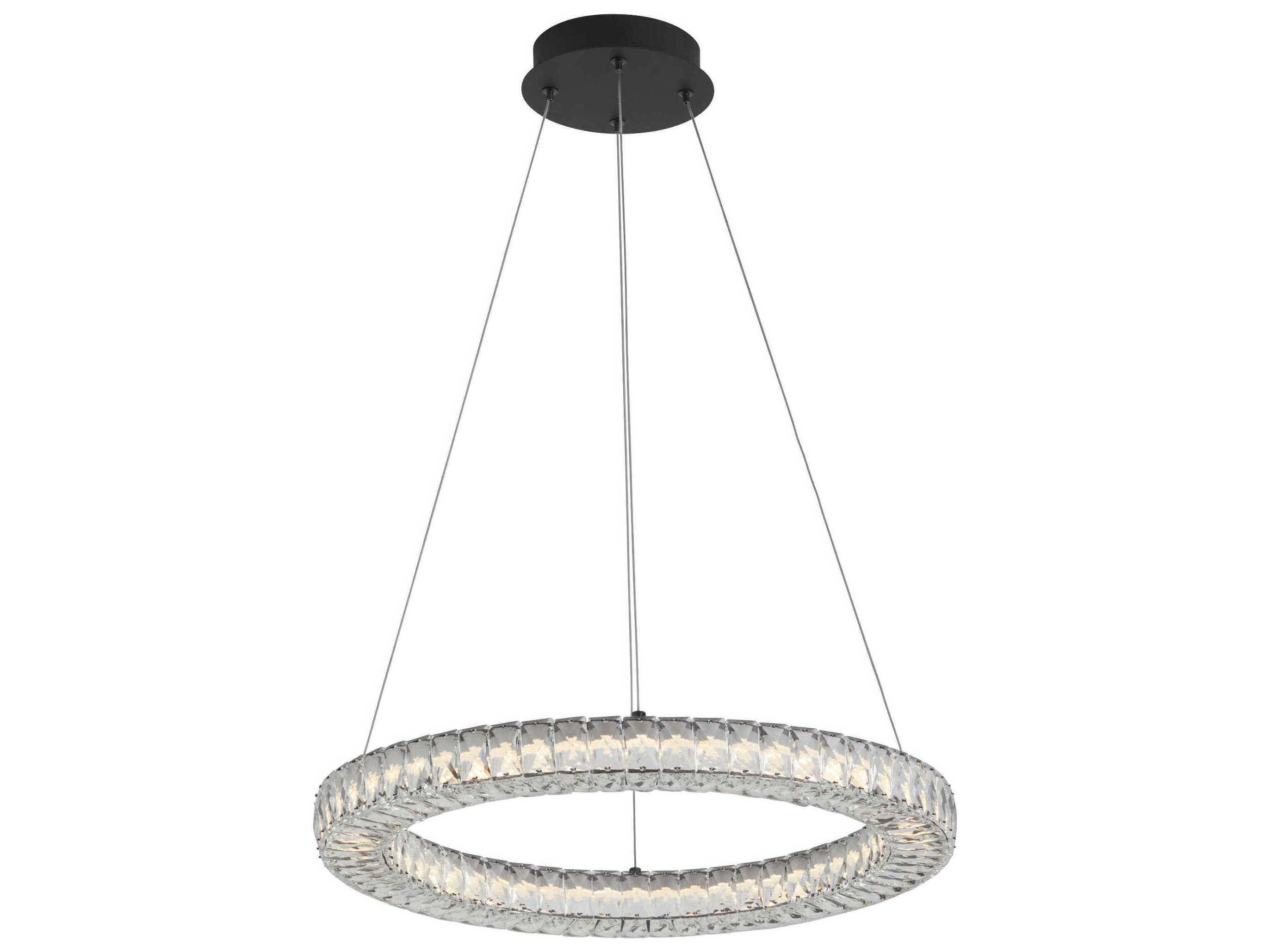 Oxygen by Quorum Elan 1-Light Black Round Pendant