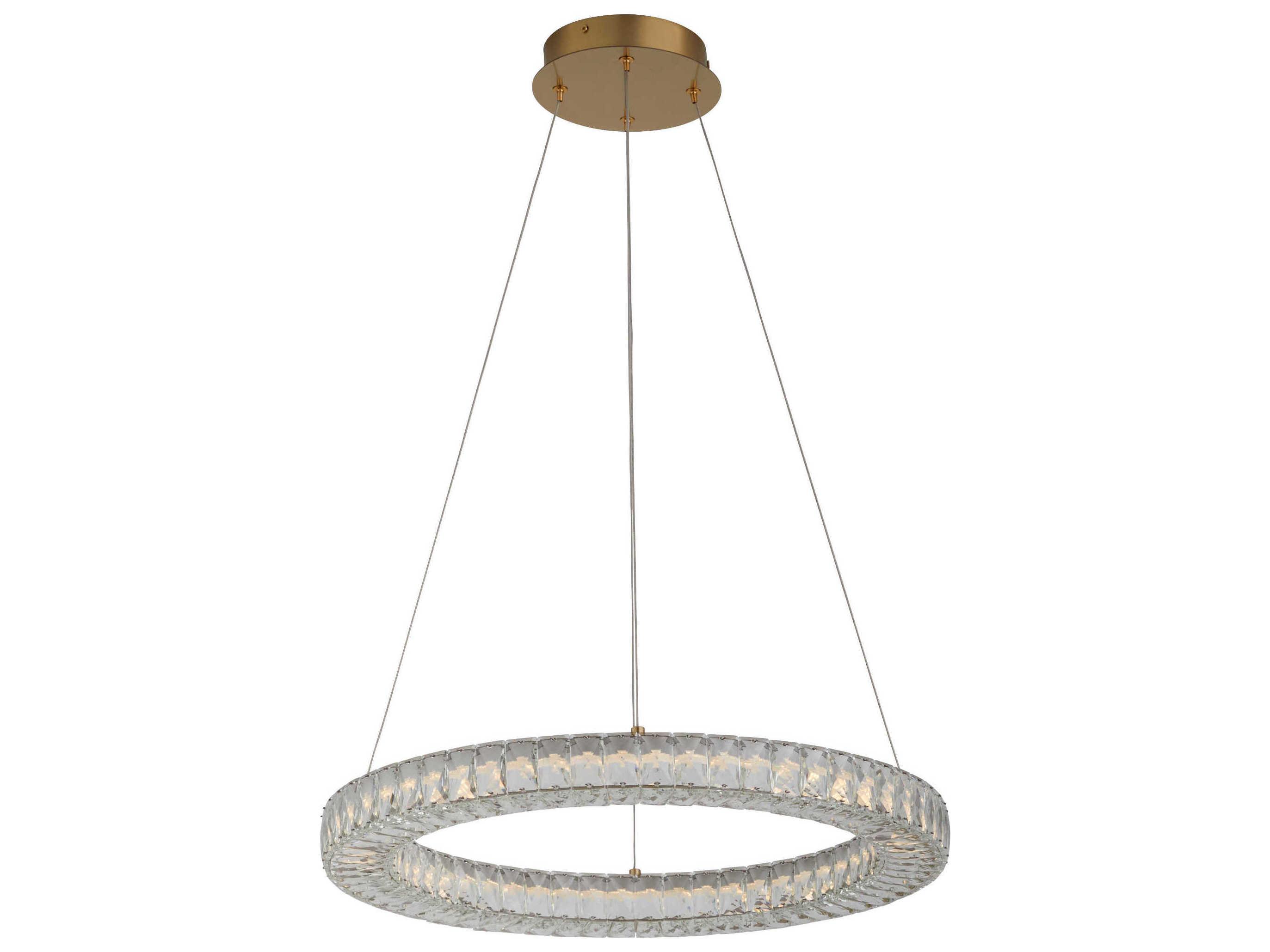 Oxygen by Quorum Elan 1-Light Aged Brass Round Pendant