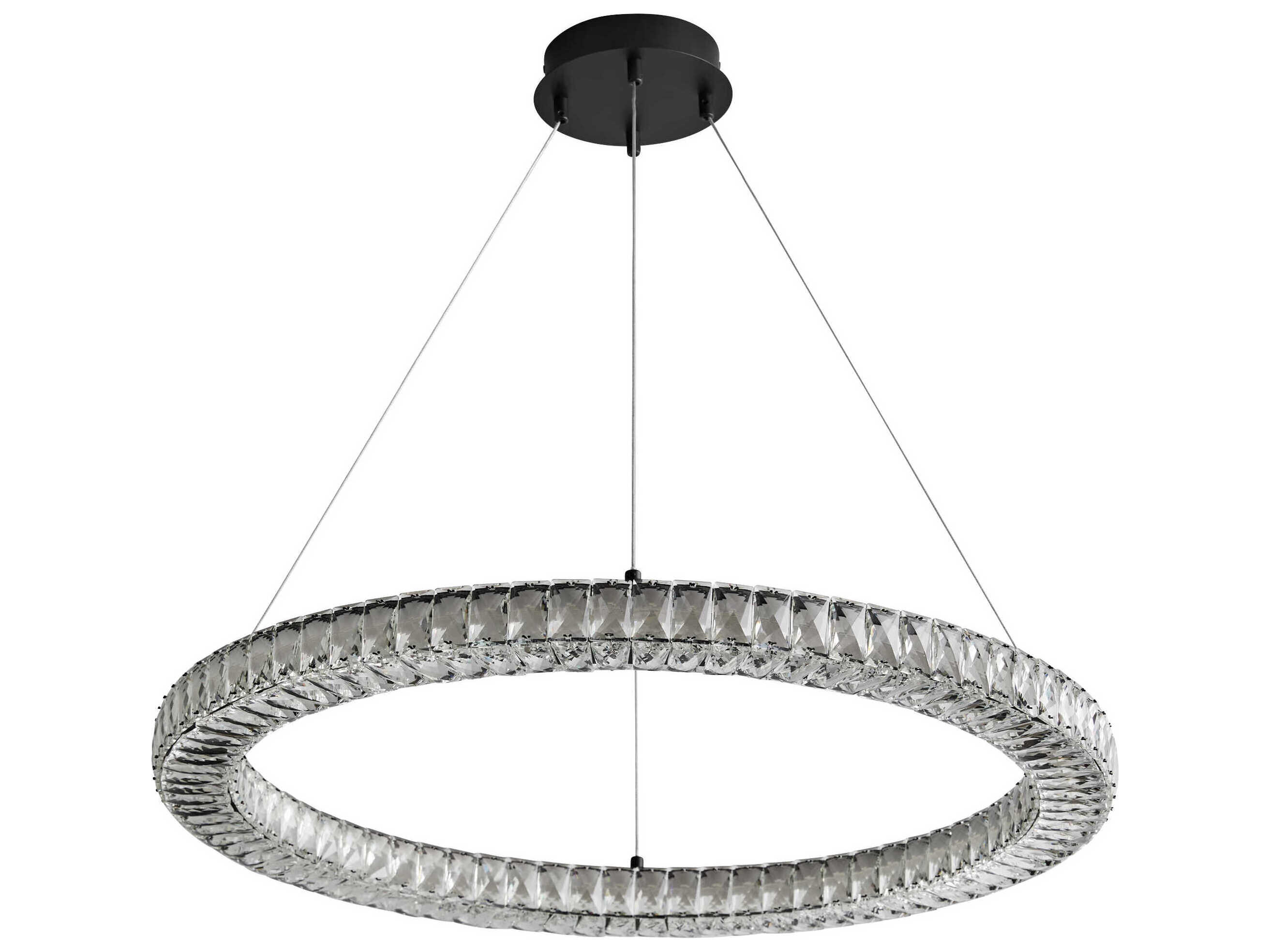 Oxygen by Quorum Elan 1-Light Black Round Pendant
