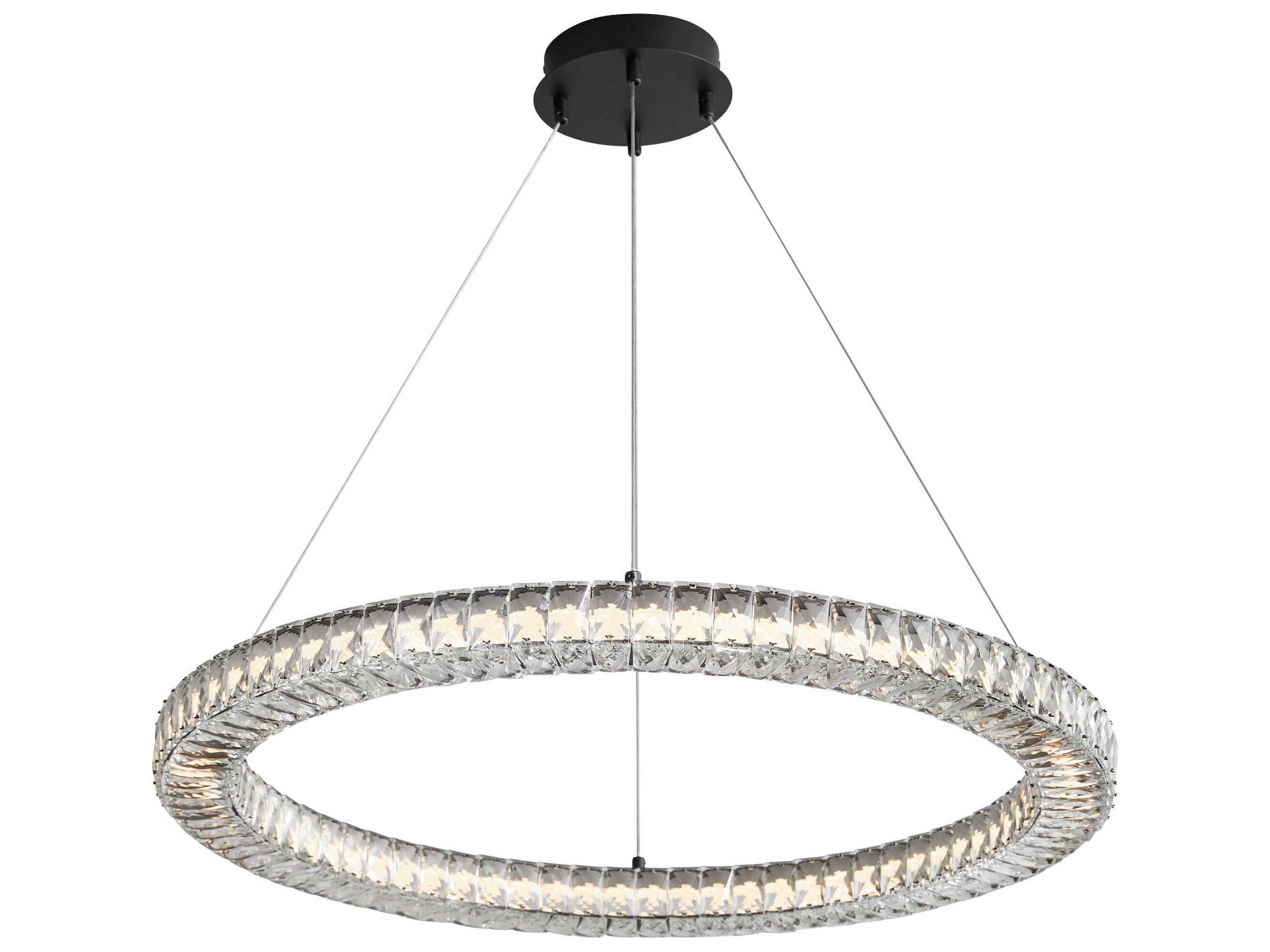 Oxygen by Quorum Elan 1-Light Black Round Pendant
