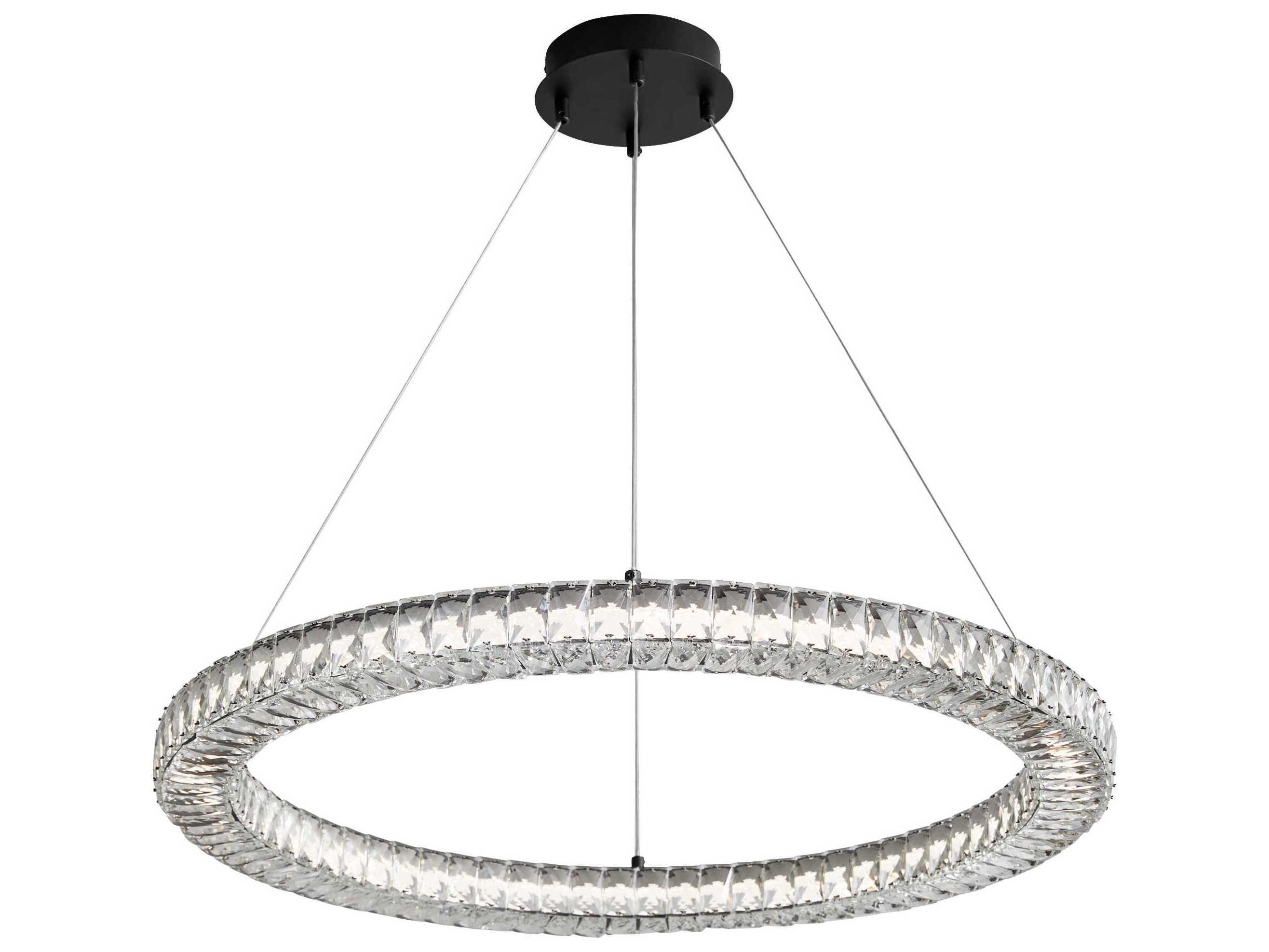 Oxygen by Quorum Elan 1-Light Black Round Pendant