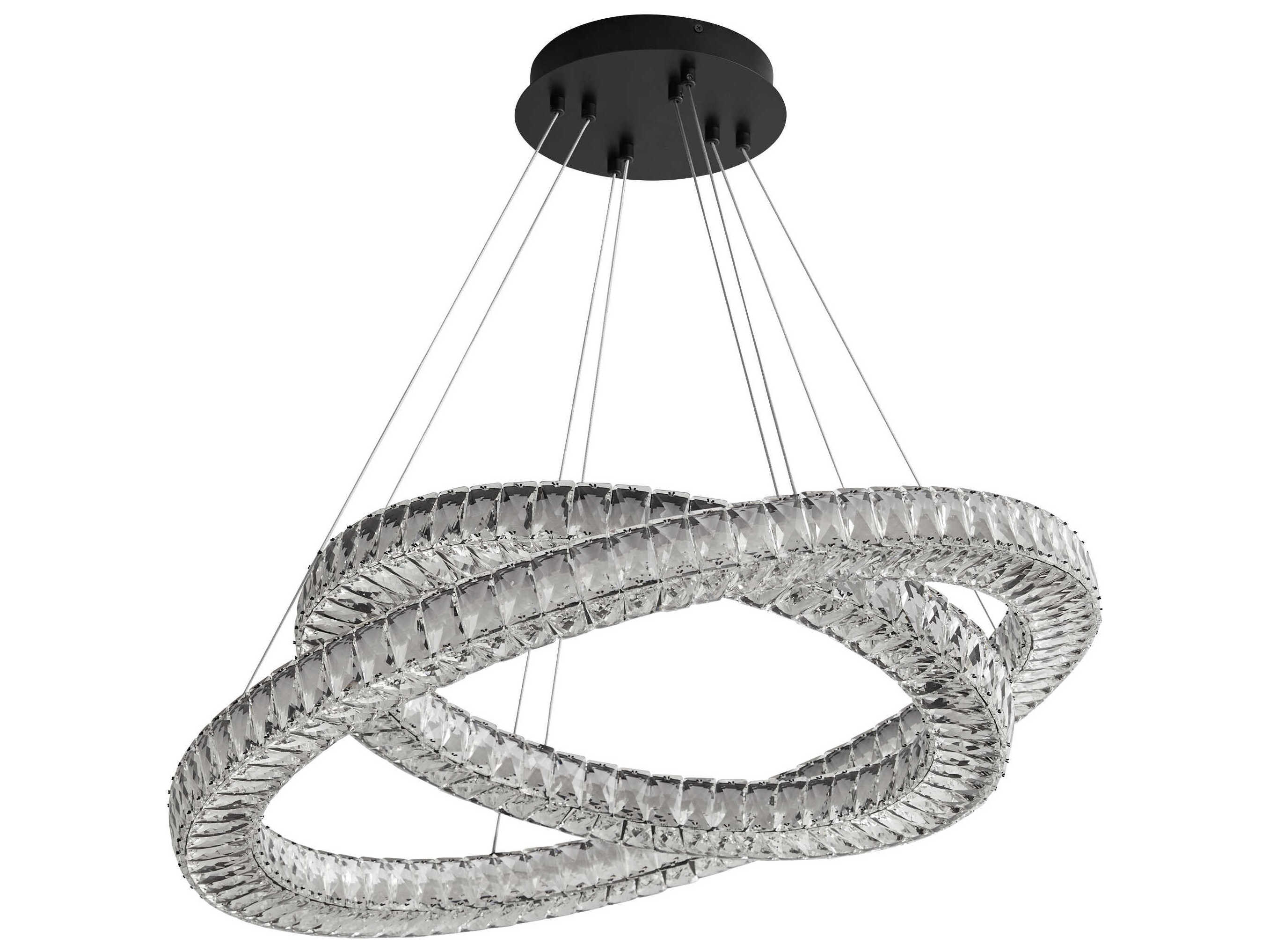 Oxygen by Quorum Elan 2-Light Black Round Pendant