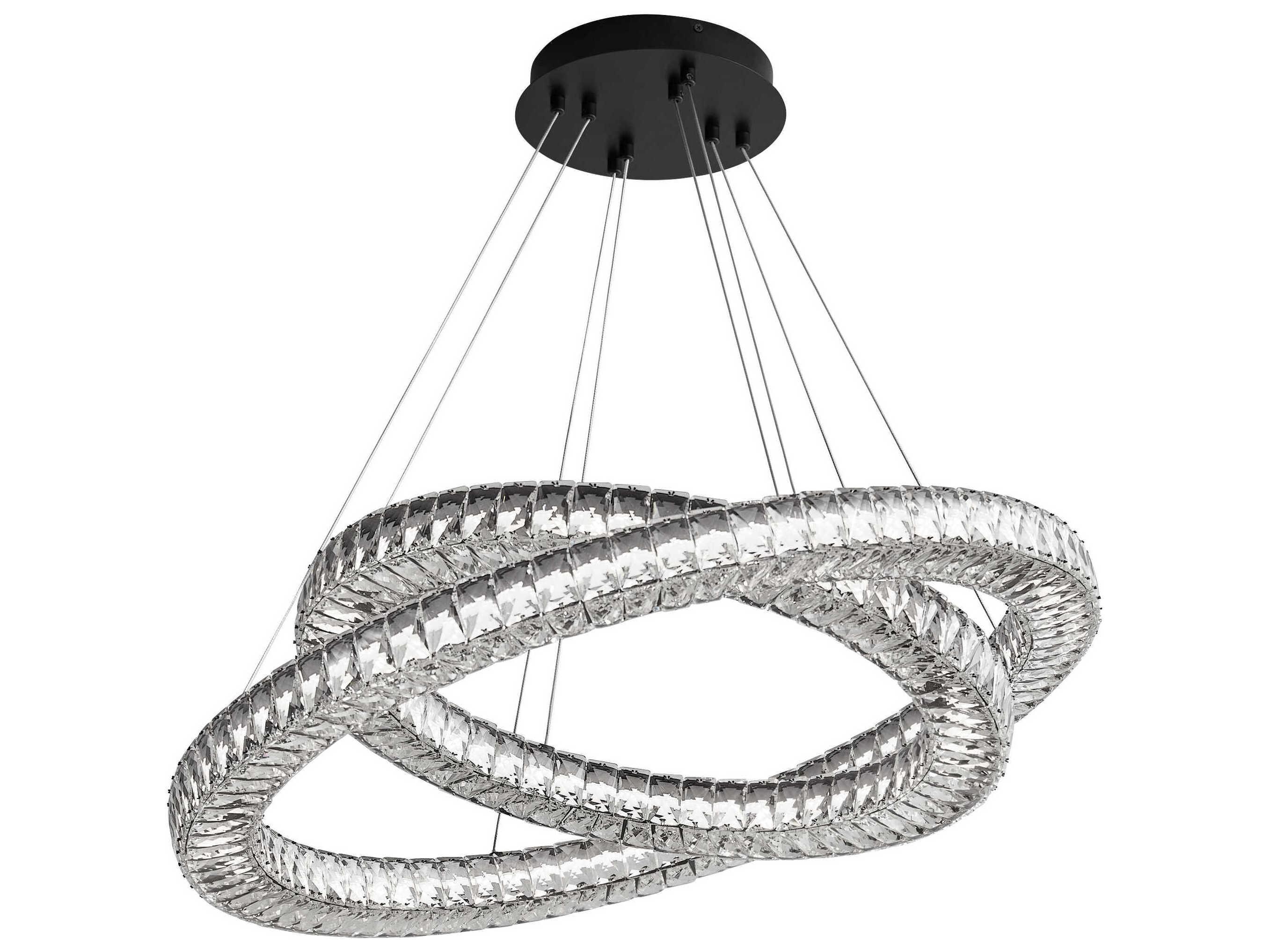 Oxygen by Quorum Elan 2-Light Black Round Pendant