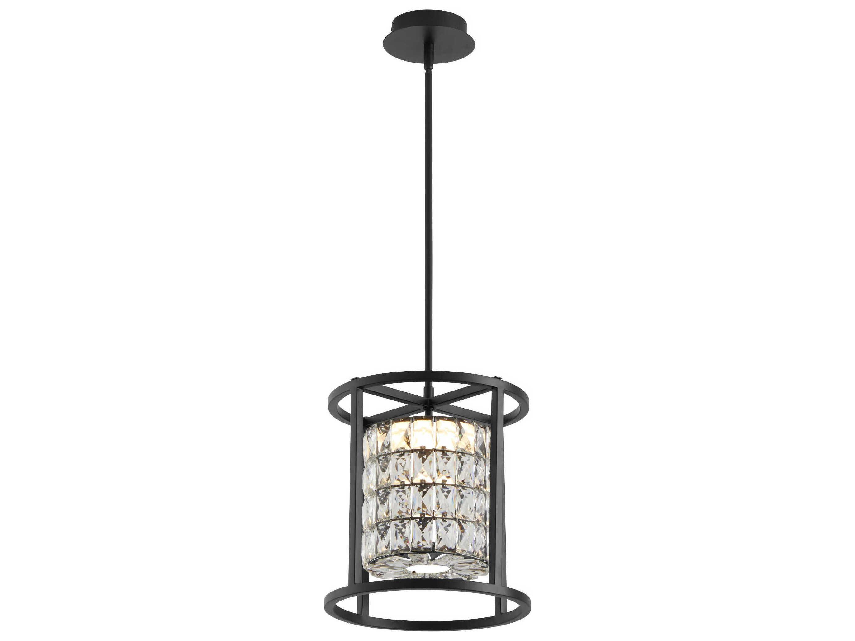 Oxygen by Quorum Elan 1-Light Black Mini Pendant