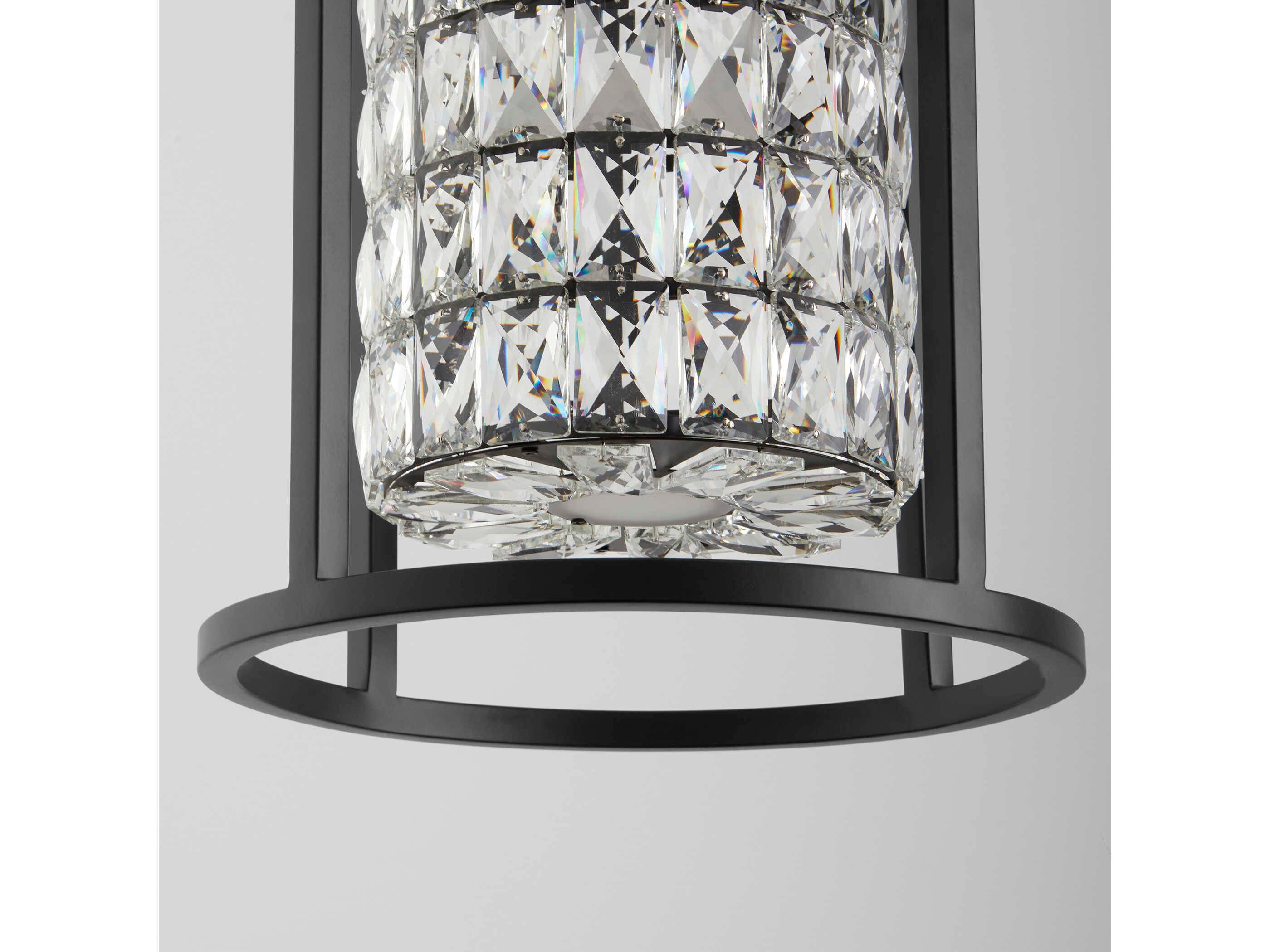 Oxygen by Quorum Elan 1-Light Black Mini Pendant