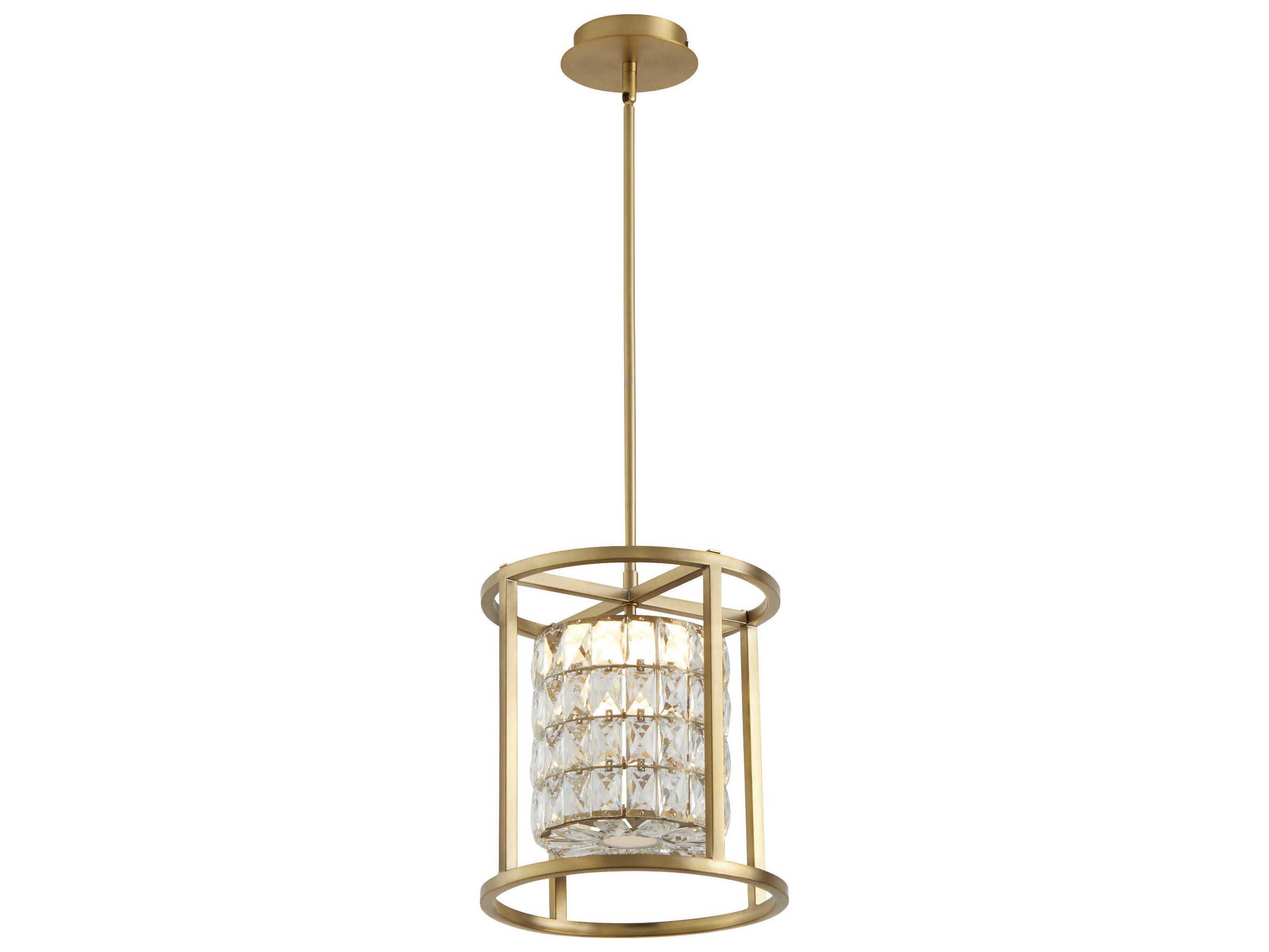 Oxygen by Quorum Elan 1-Light Aged Brass Mini Pendant