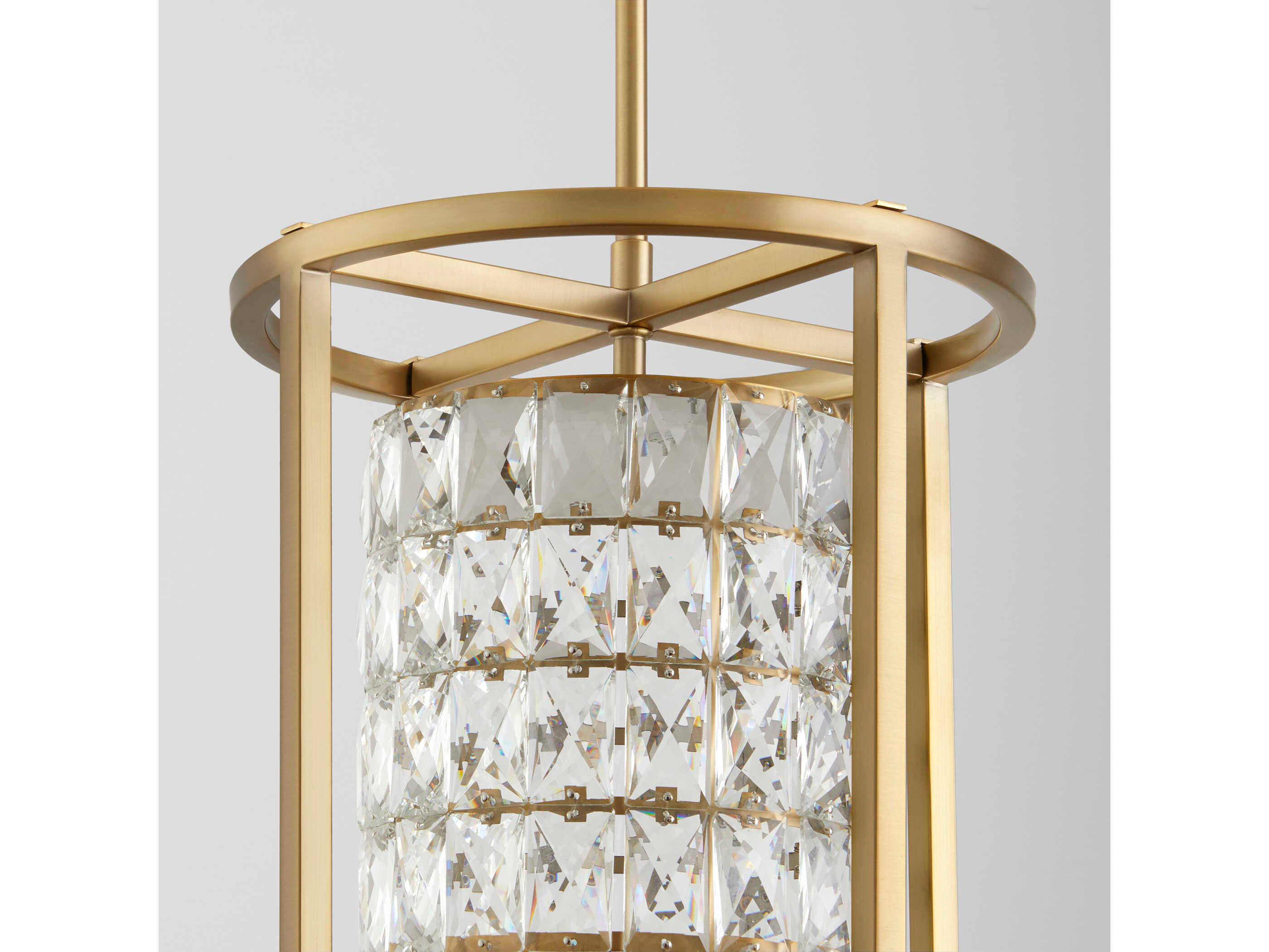 Oxygen by Quorum Elan 1-Light Aged Brass Mini Pendant