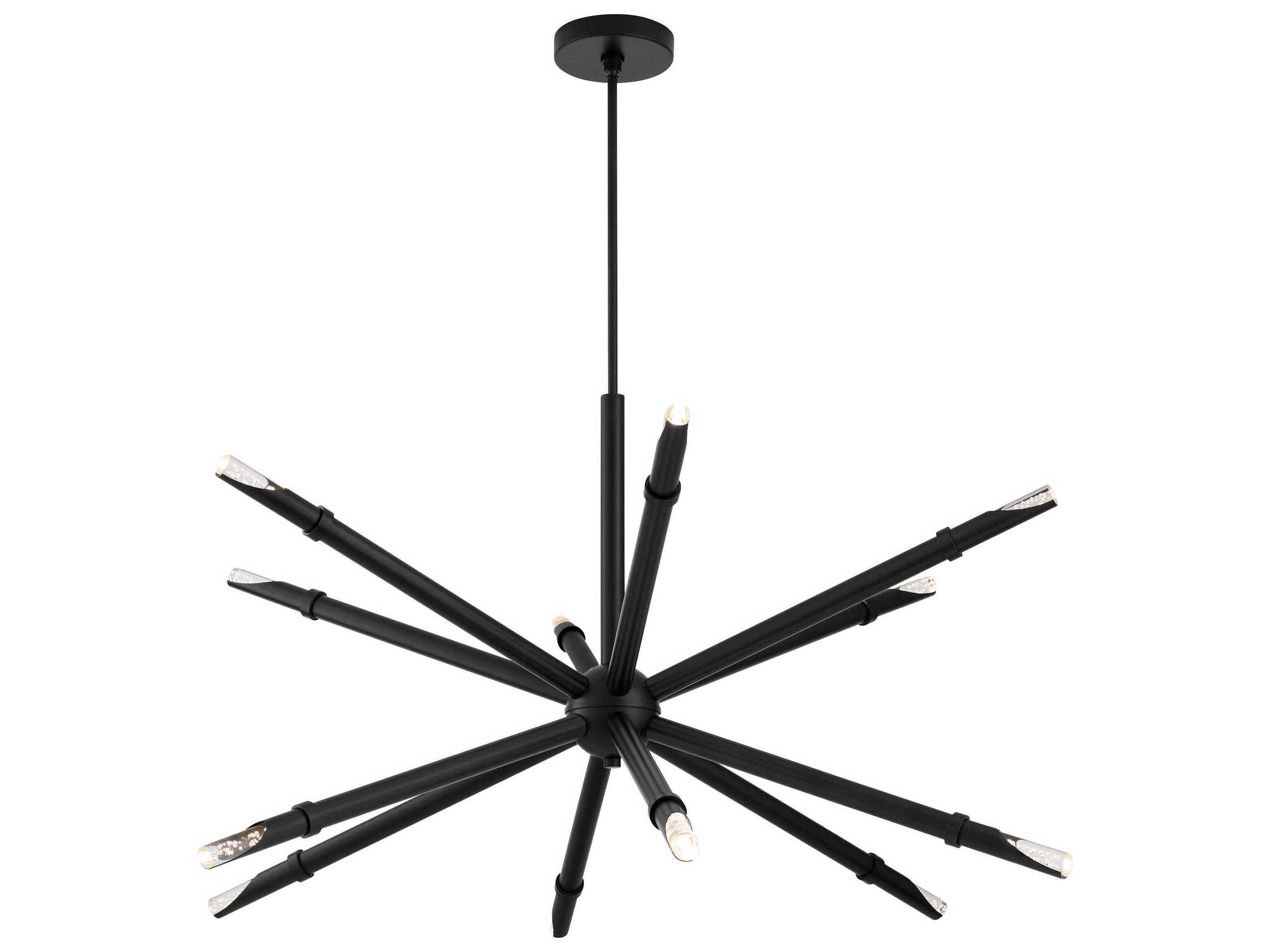 Oxygen by Quorum Ionis 12-Light Black Sputnik Pendant