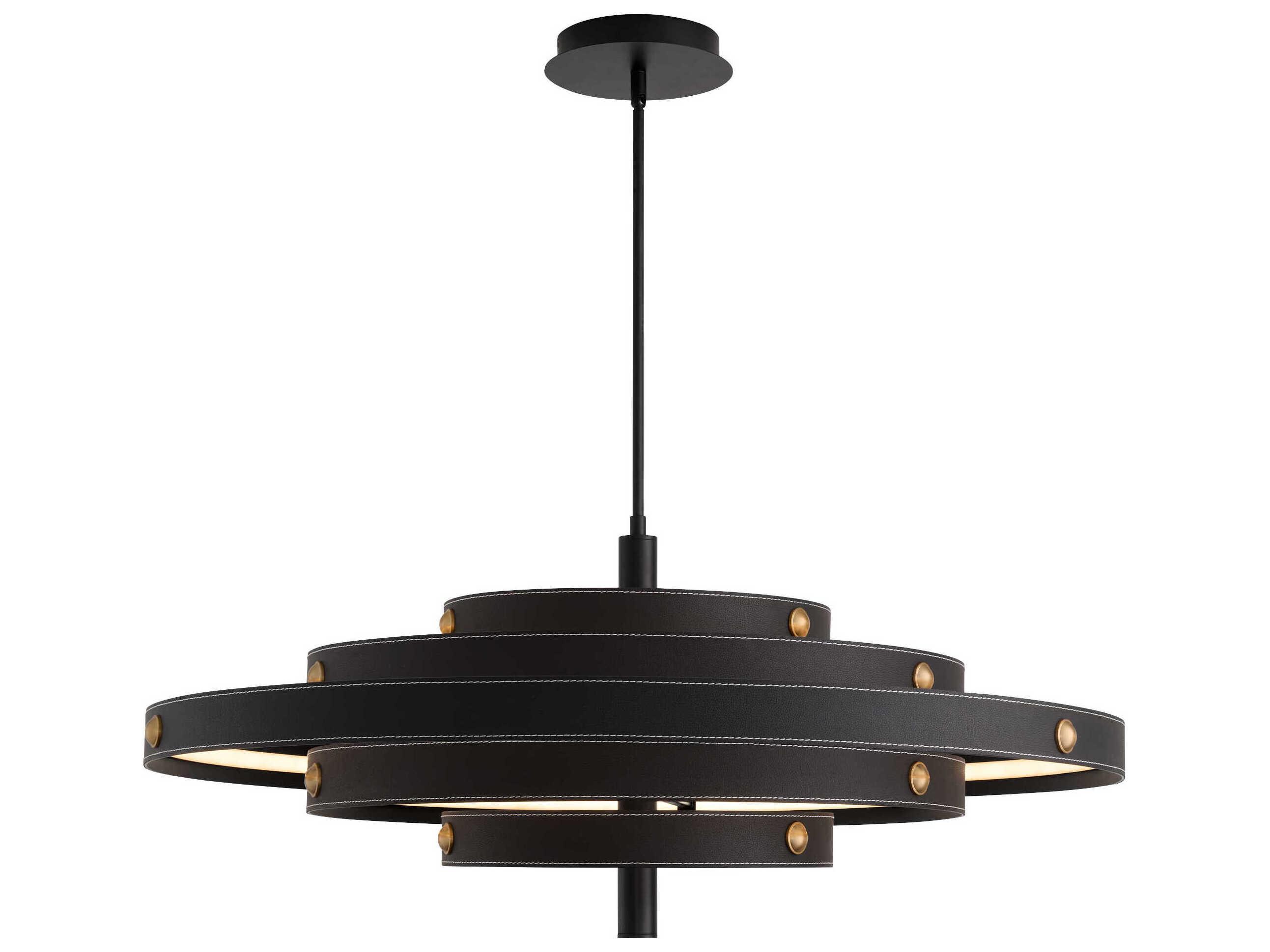 Oxygen by Quorum Borealis 5-Light Black Tiered Pendant