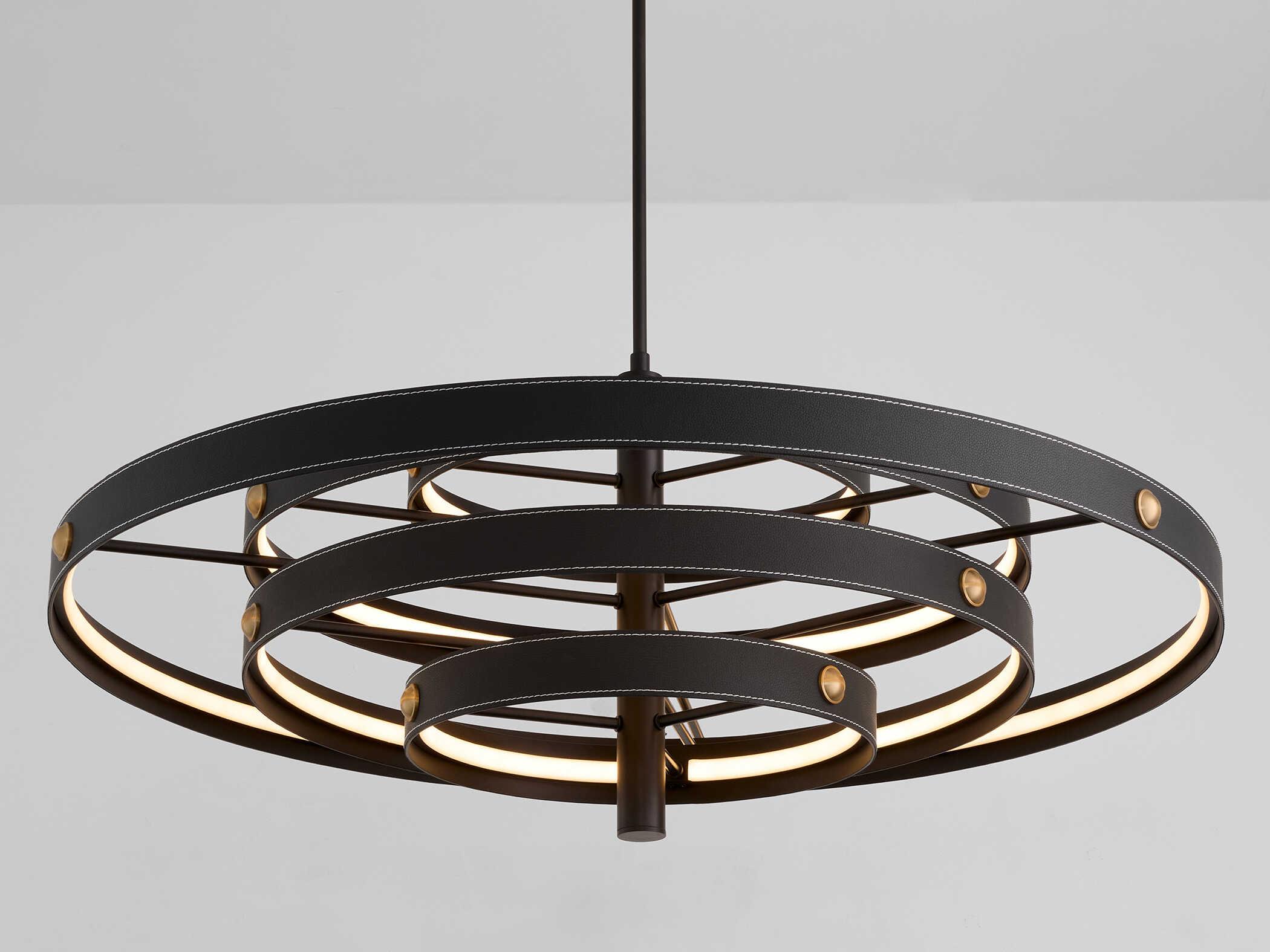 Oxygen by Quorum Borealis 5-Light Black Tiered Pendant