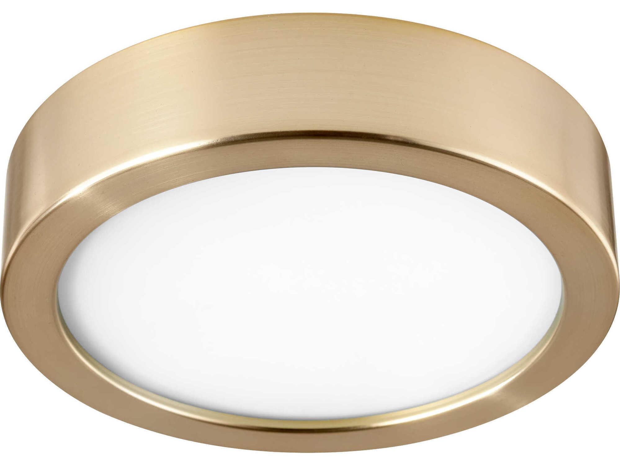 Oxygen by Quorum Fleet Aged Brass Disk Fan Light Kit