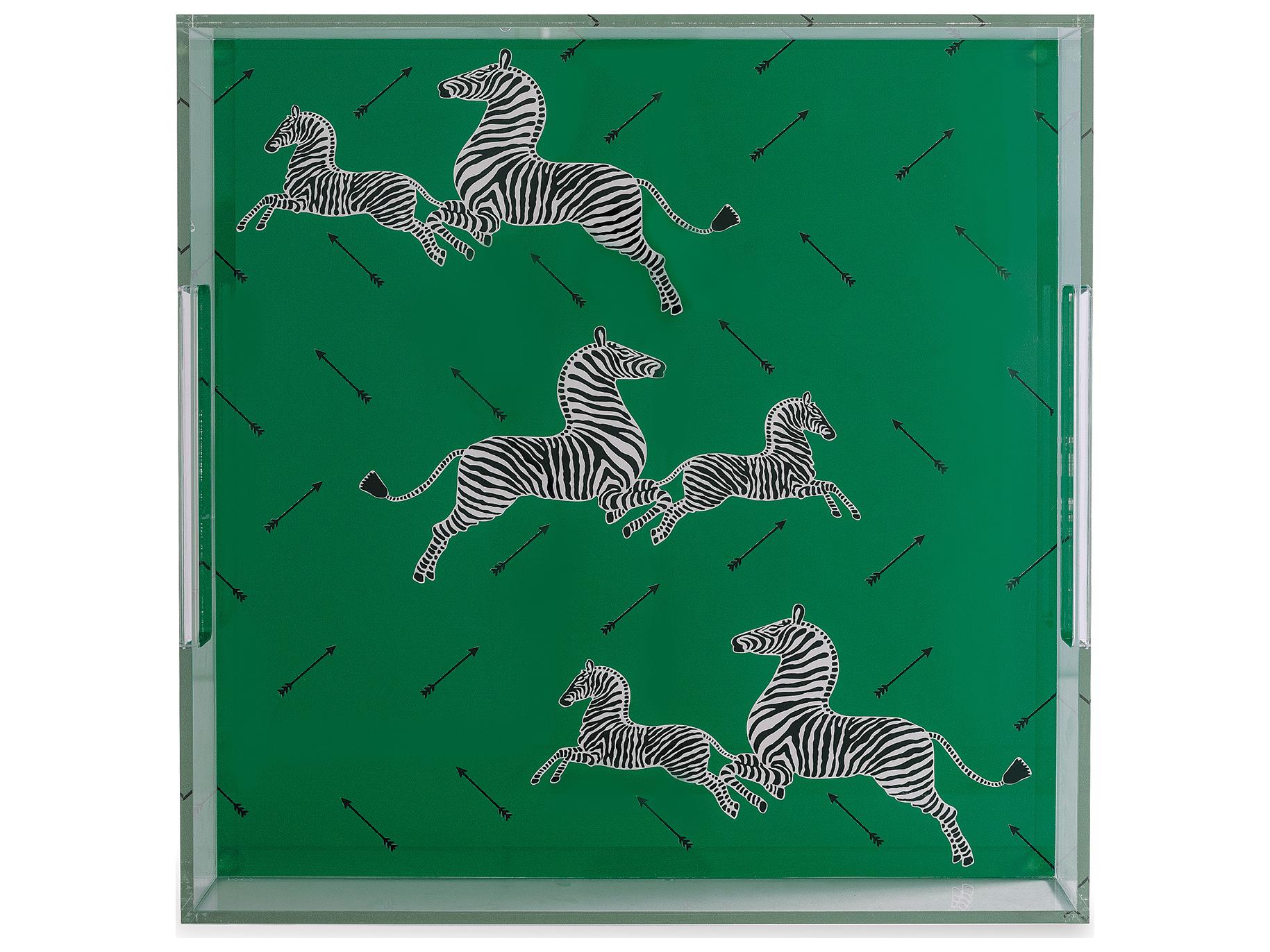 Port 68 Zebra Green Acrylic Tray 2.5X15X15