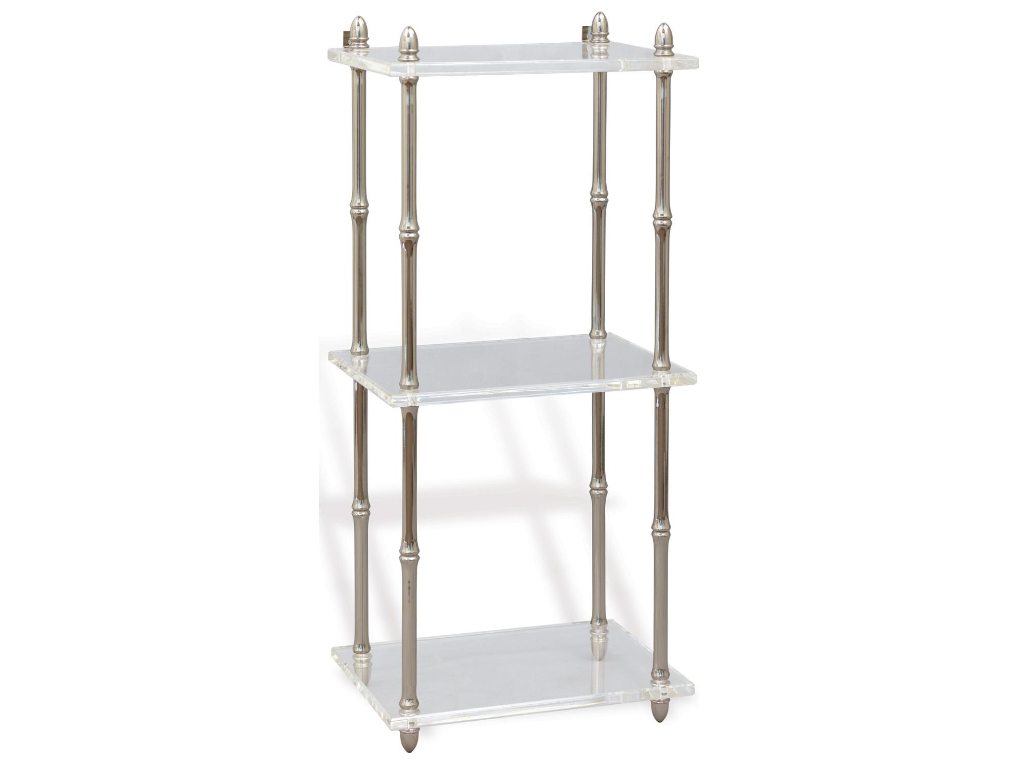 Port 68 Carmel Nickel/Lucite Shelf 32"H