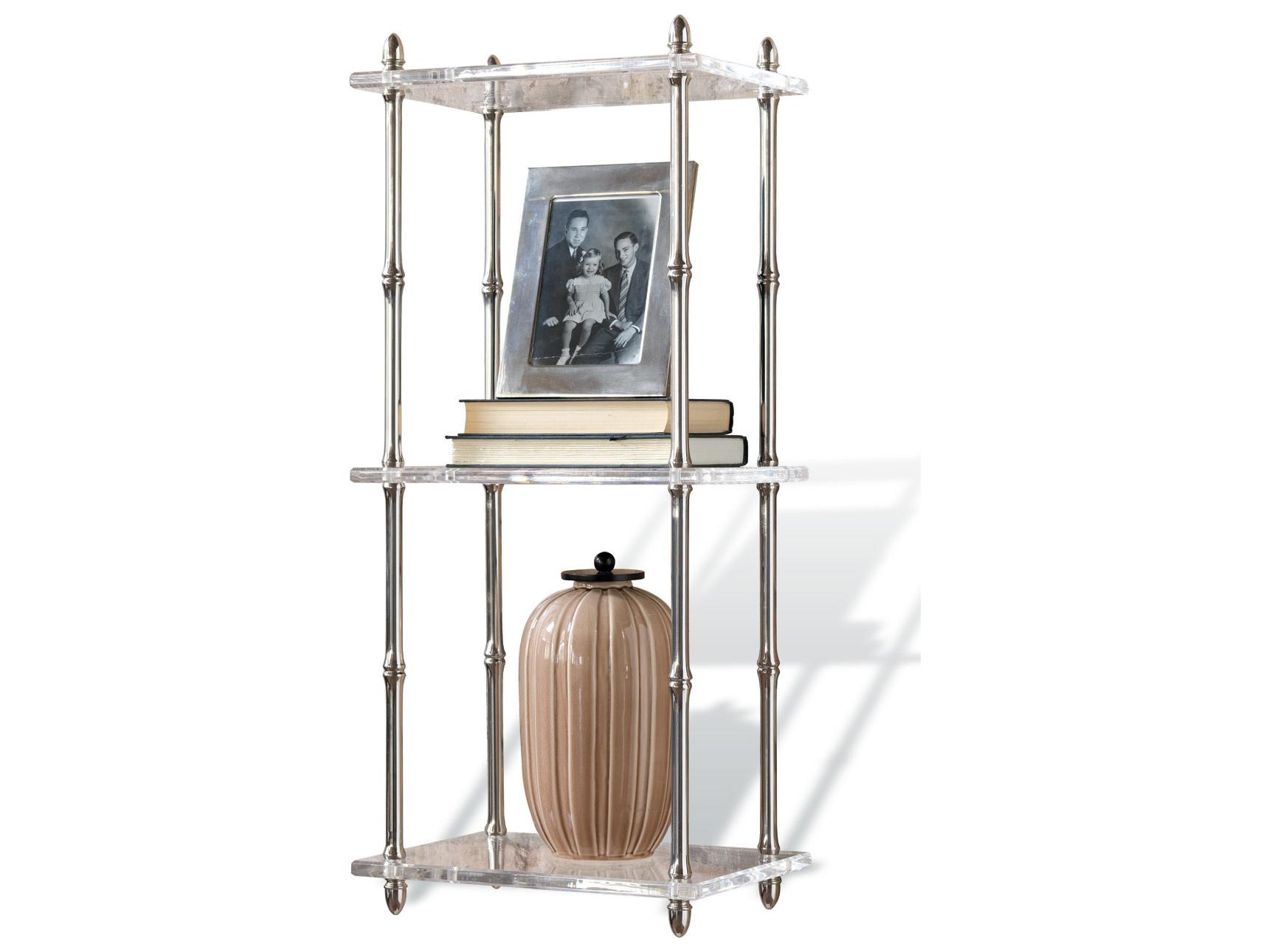 Port 68 Carmel Nickel/Lucite Shelf 32"H