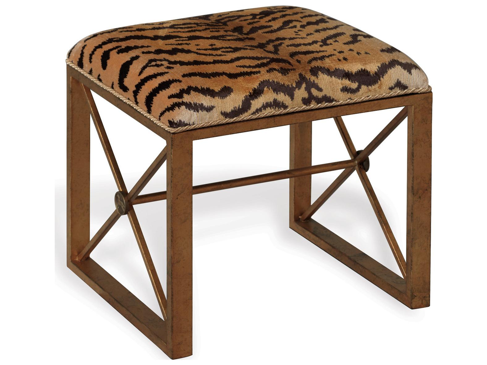 Port 68 Medallion Gold Le Tigre Natural Single Bench 19.5H X 18 X 20