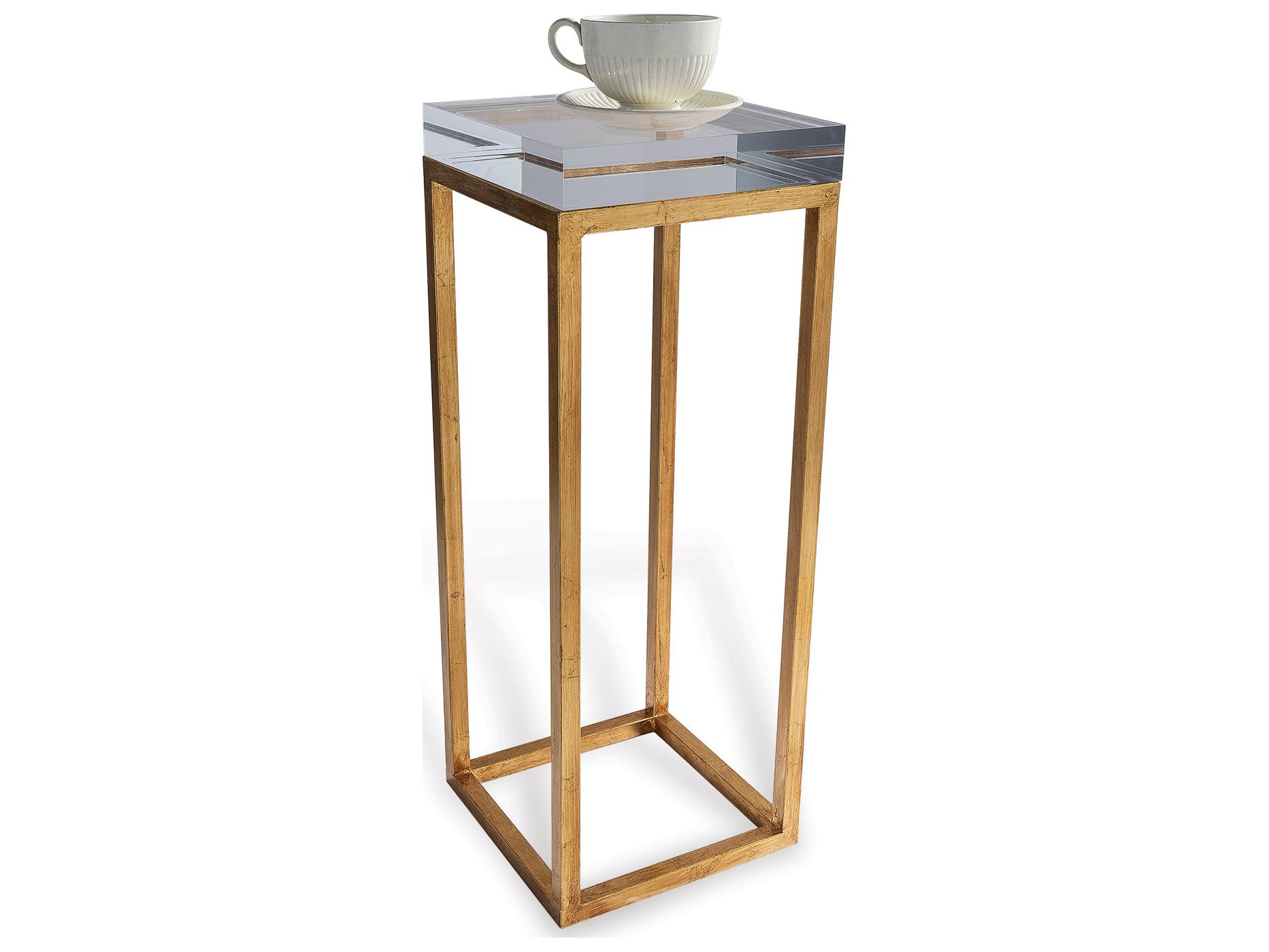Port 68 Drake Lucite Table Clear / Gold
