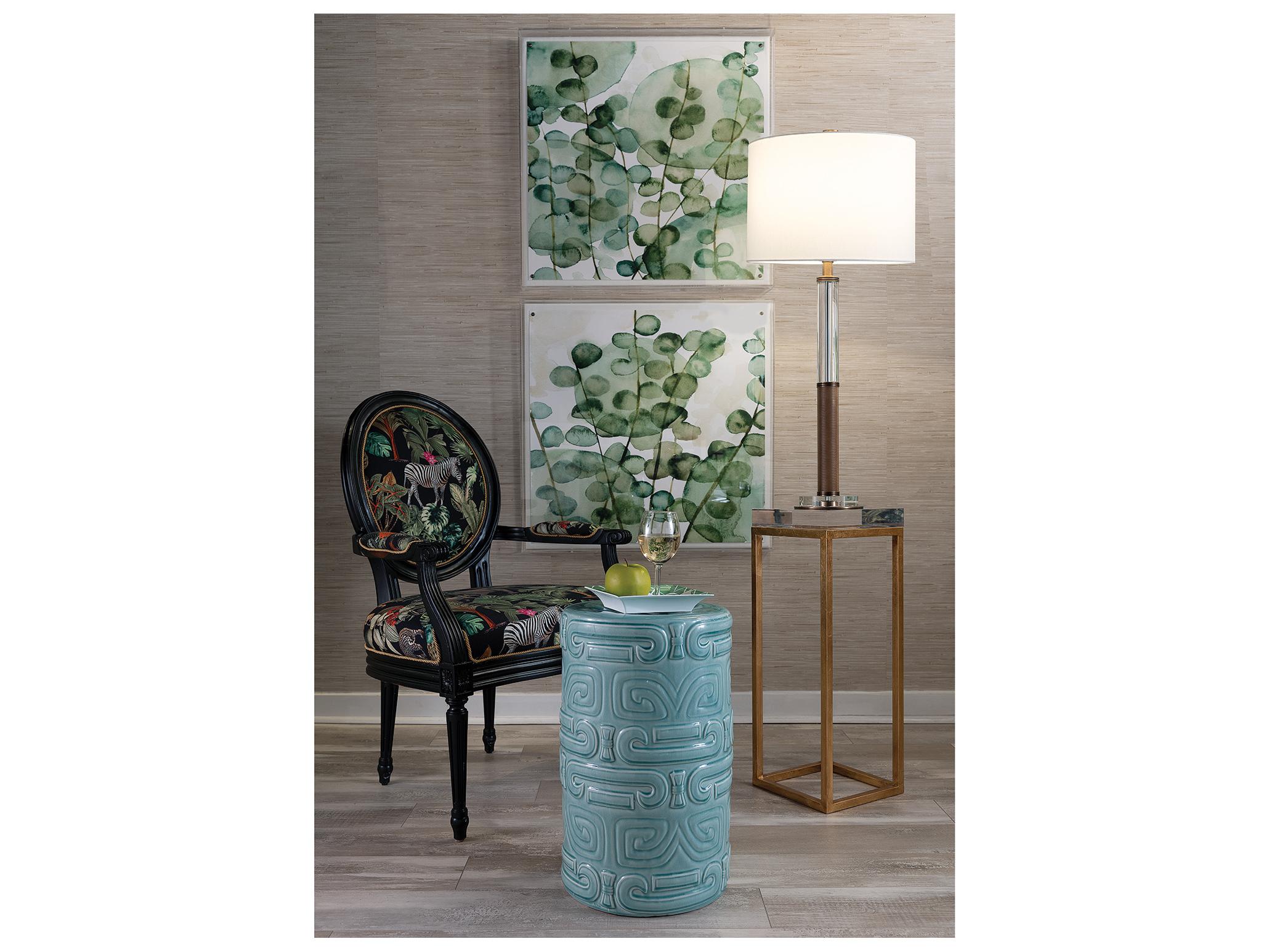 Port 68 Drake Lucite Table Clear / Gold