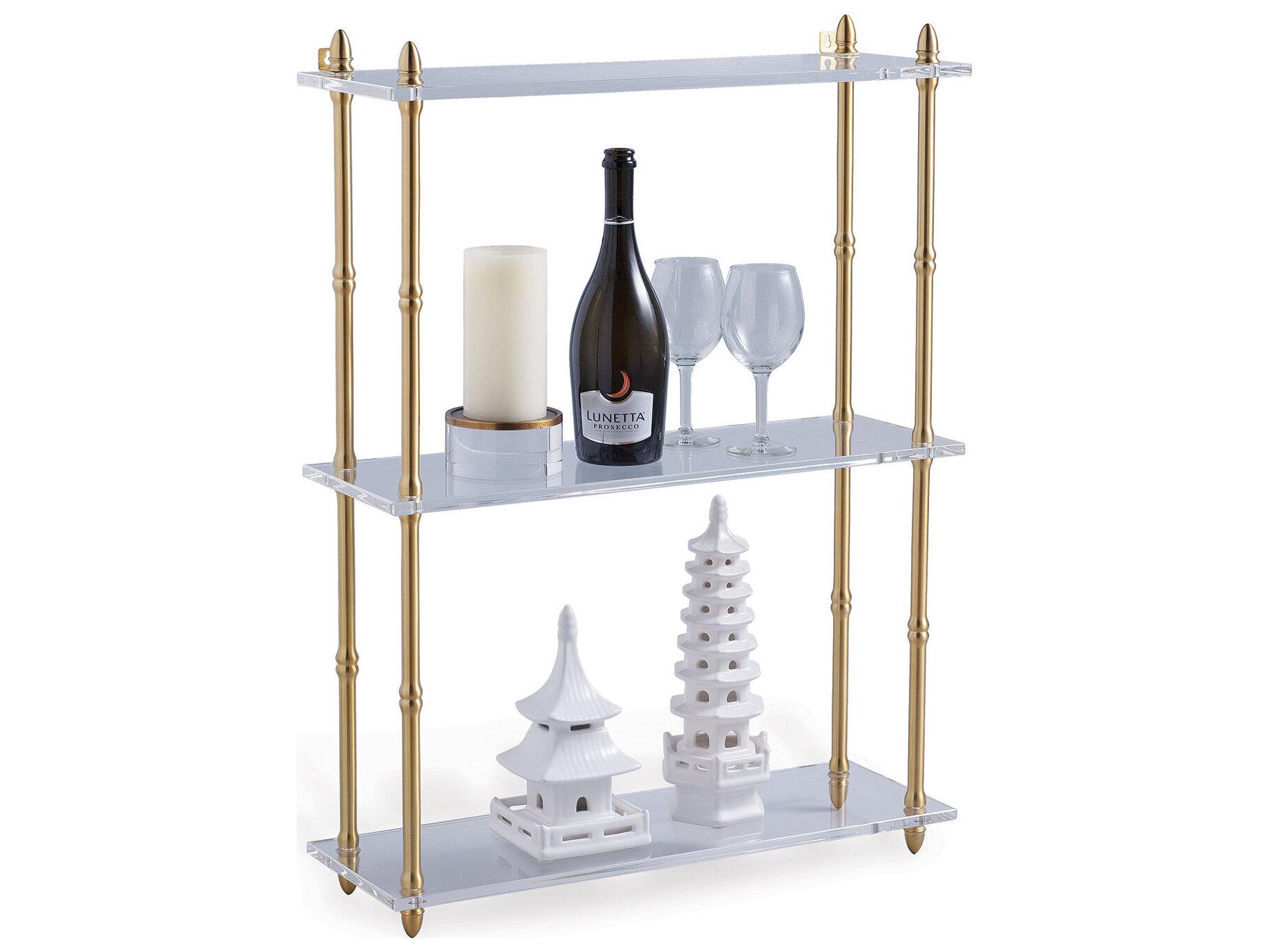 Port 68 Carmel Brass Shelf Wide 24