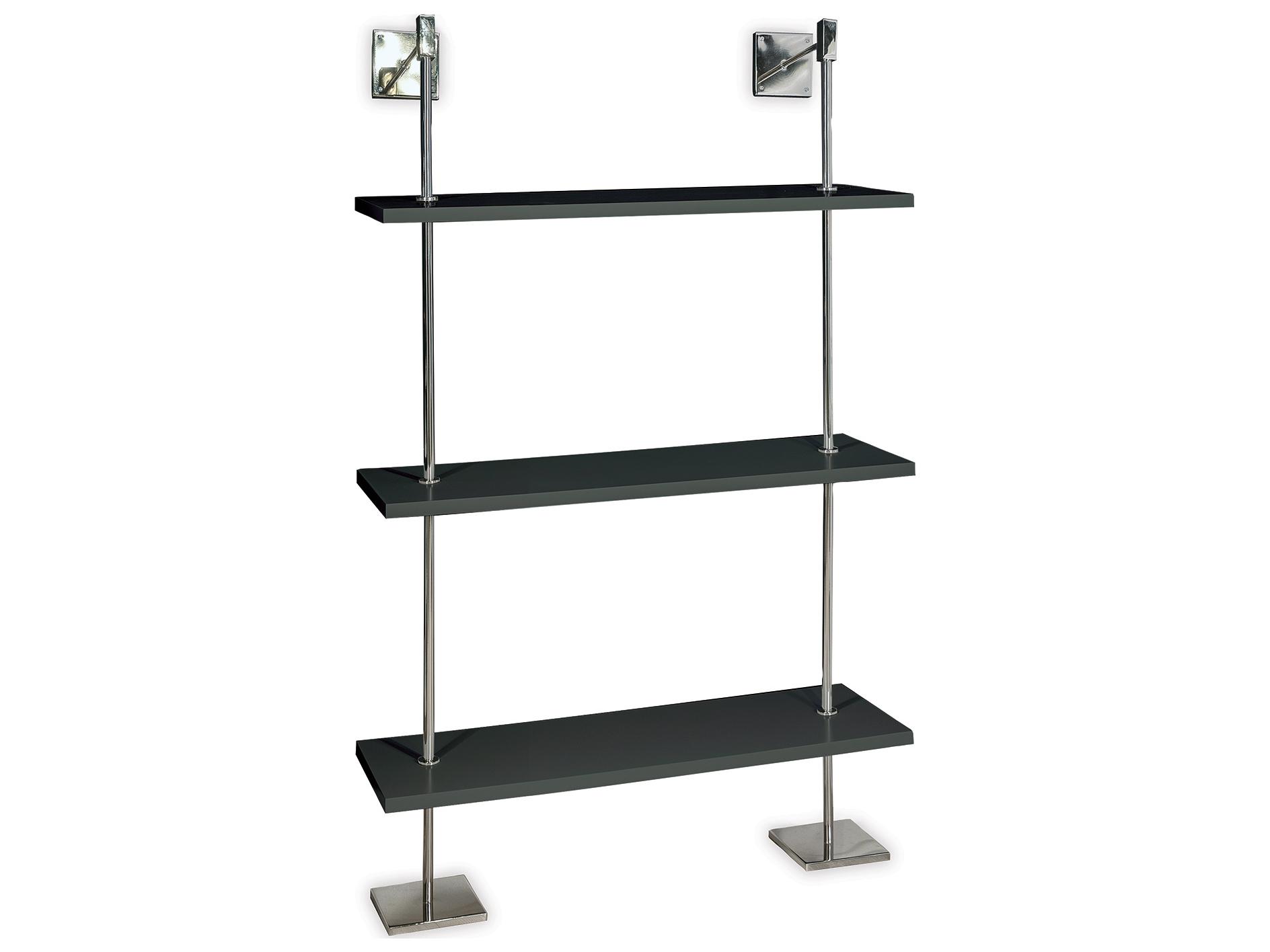 Port 68 Marais 3-Tier Black/Nickel Shelf 36"W