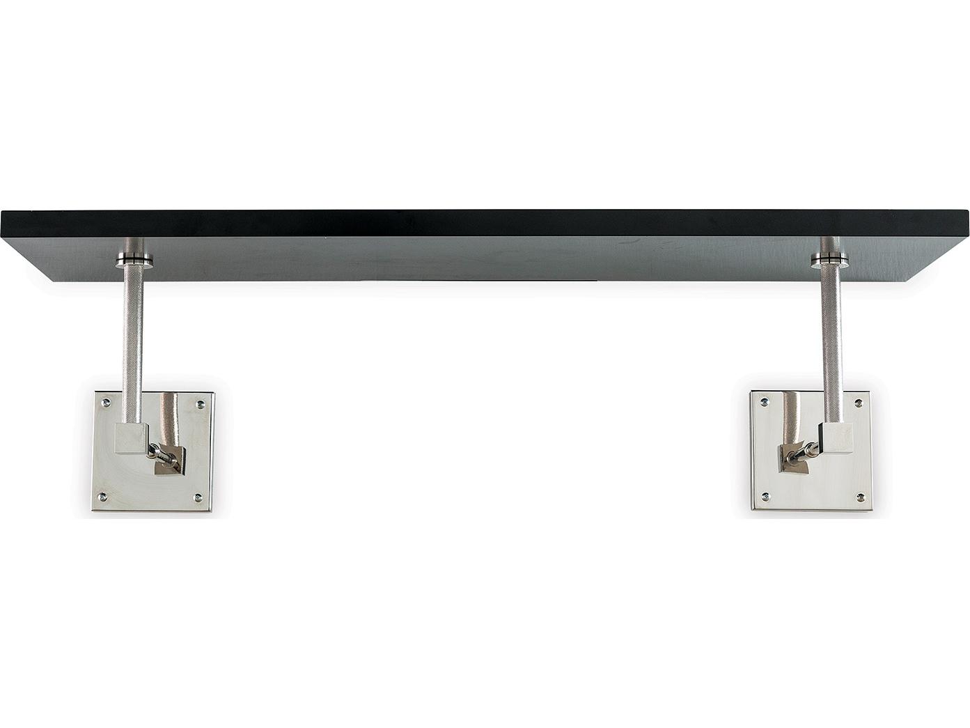 Port 68 Billy Black/Nickel Wall Shelf