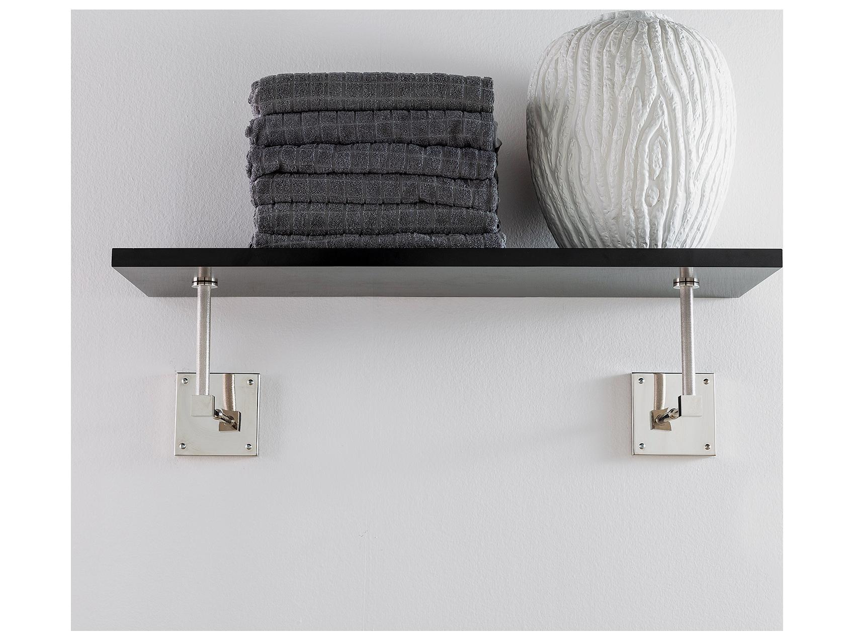 Port 68 Billy Black/Nickel Wall Shelf