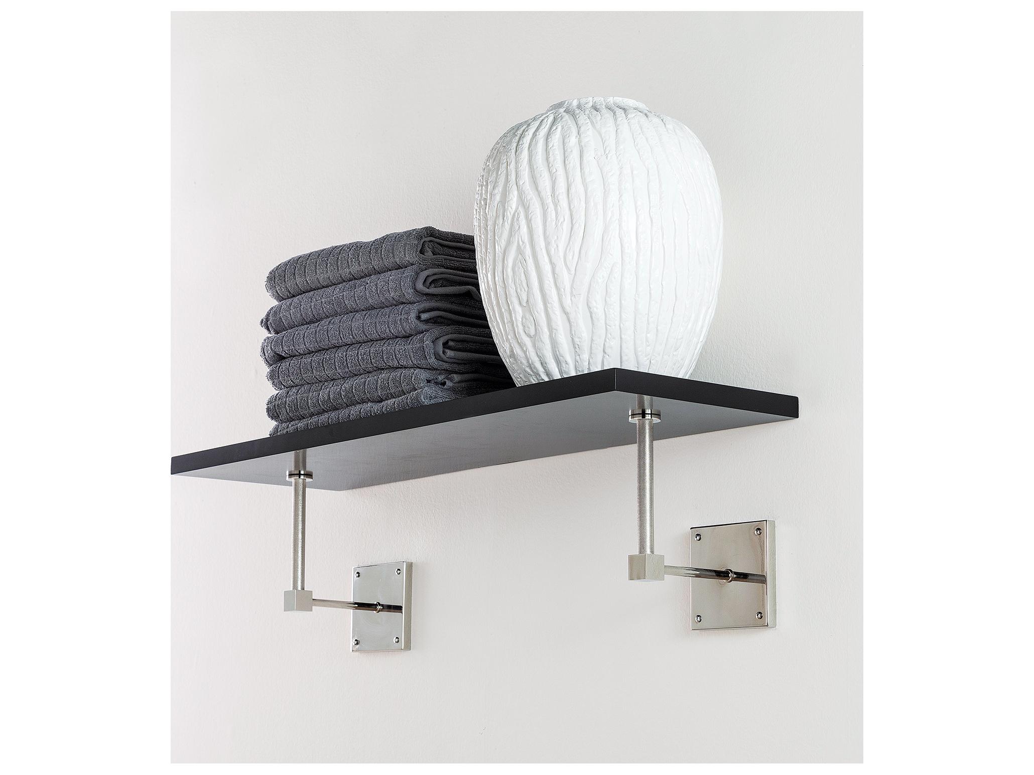 Port 68 Billy Black/Nickel Wall Shelf