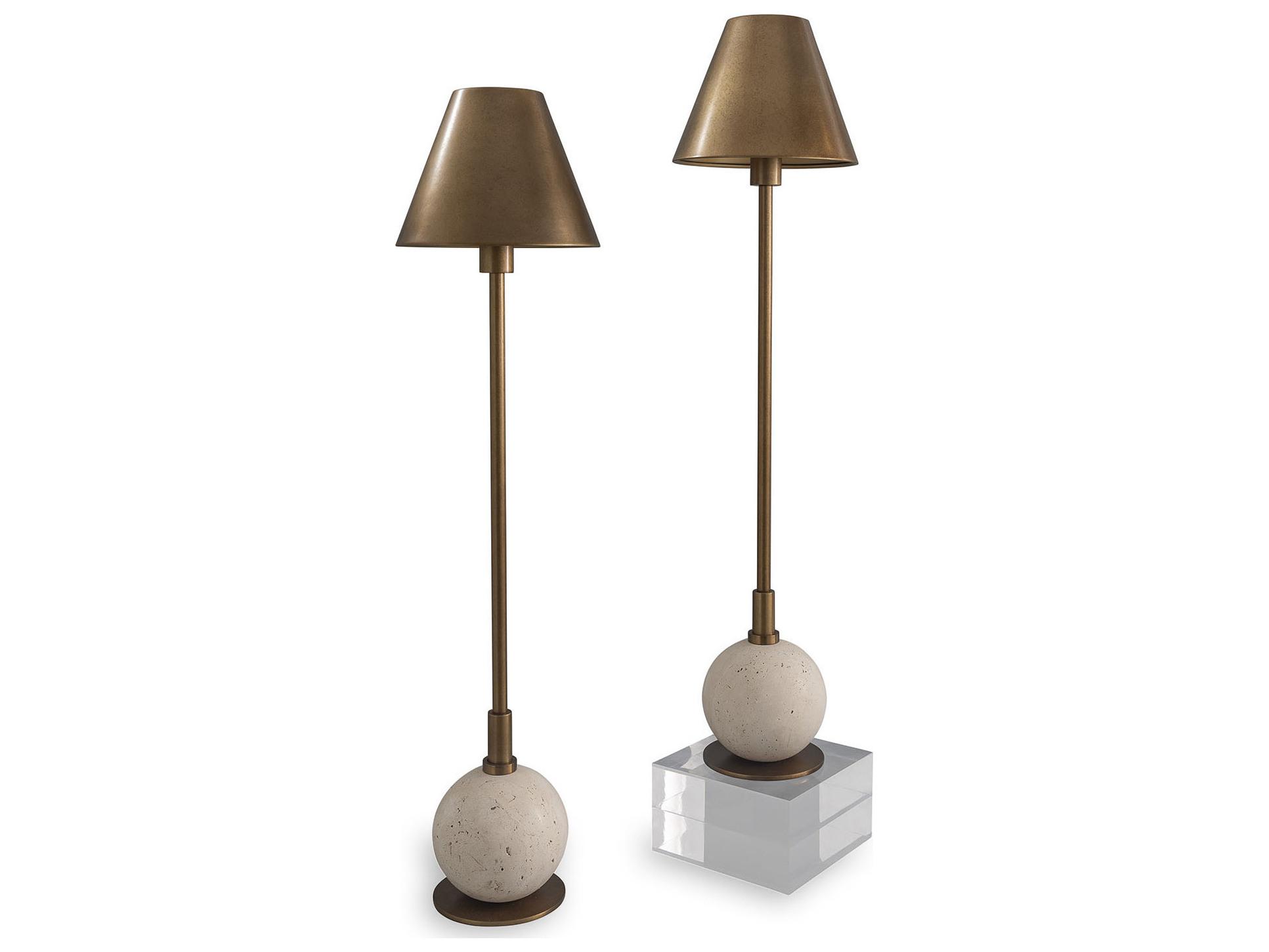 Port 68 Boston Brass/Cream Buffet Lamp /Set 2