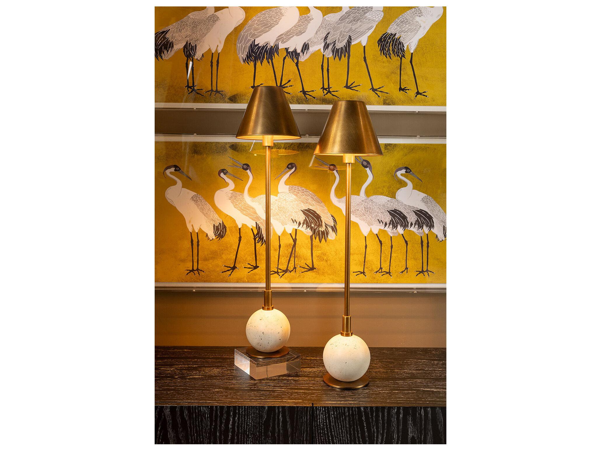 Port 68 Boston Brass/Cream Buffet Lamp /Set 2