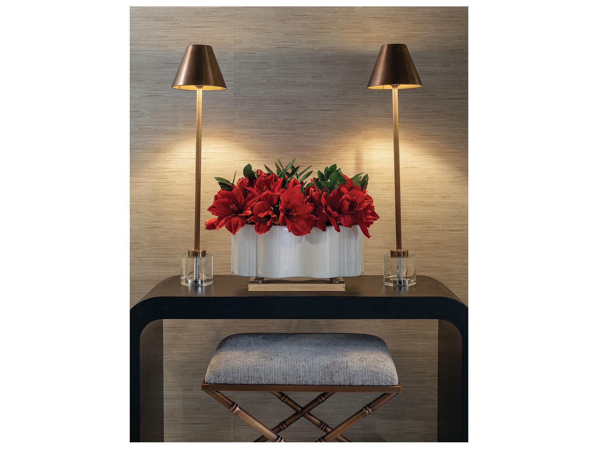 Port 68 Parliament Crystal/Brass Buffet Lamp (Set/2)