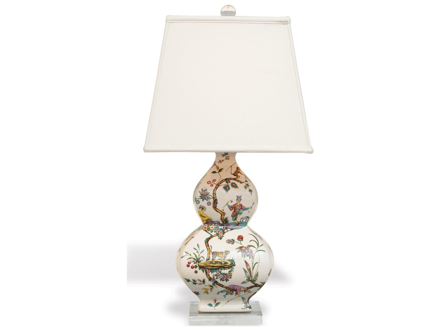Port 68 Chinoise Exotique Lamp-- Square Shade 31"H
