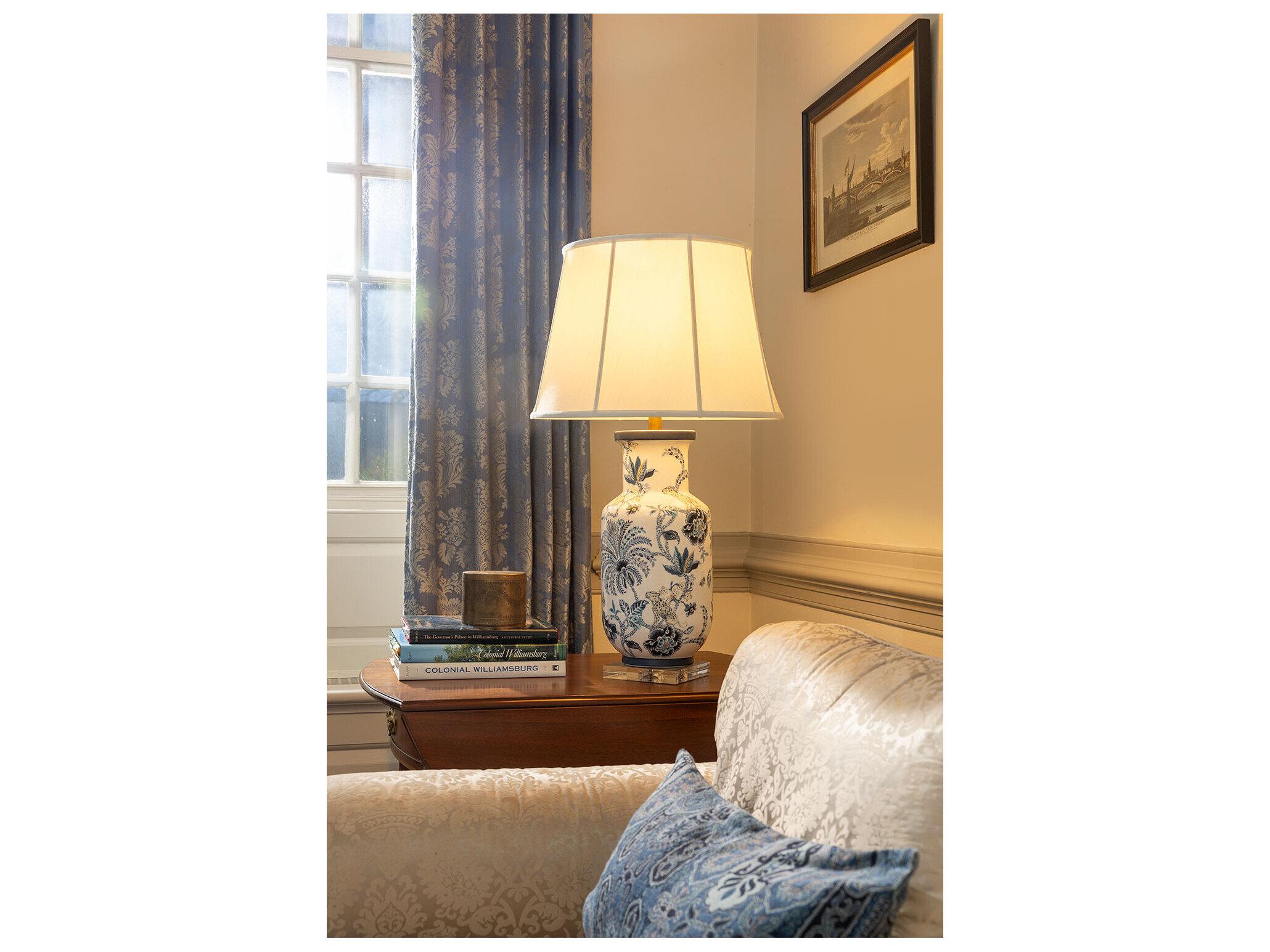 Port 68 Braganza Blue Lamp 34"H