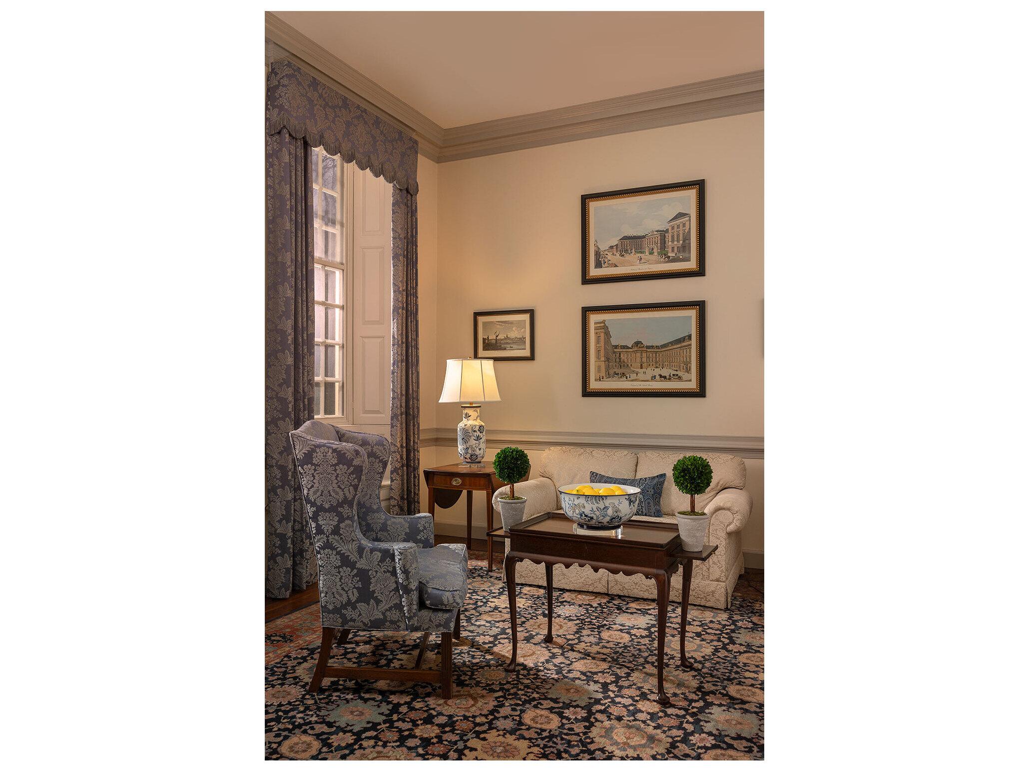 Port 68 Braganza Blue Lamp 34"H