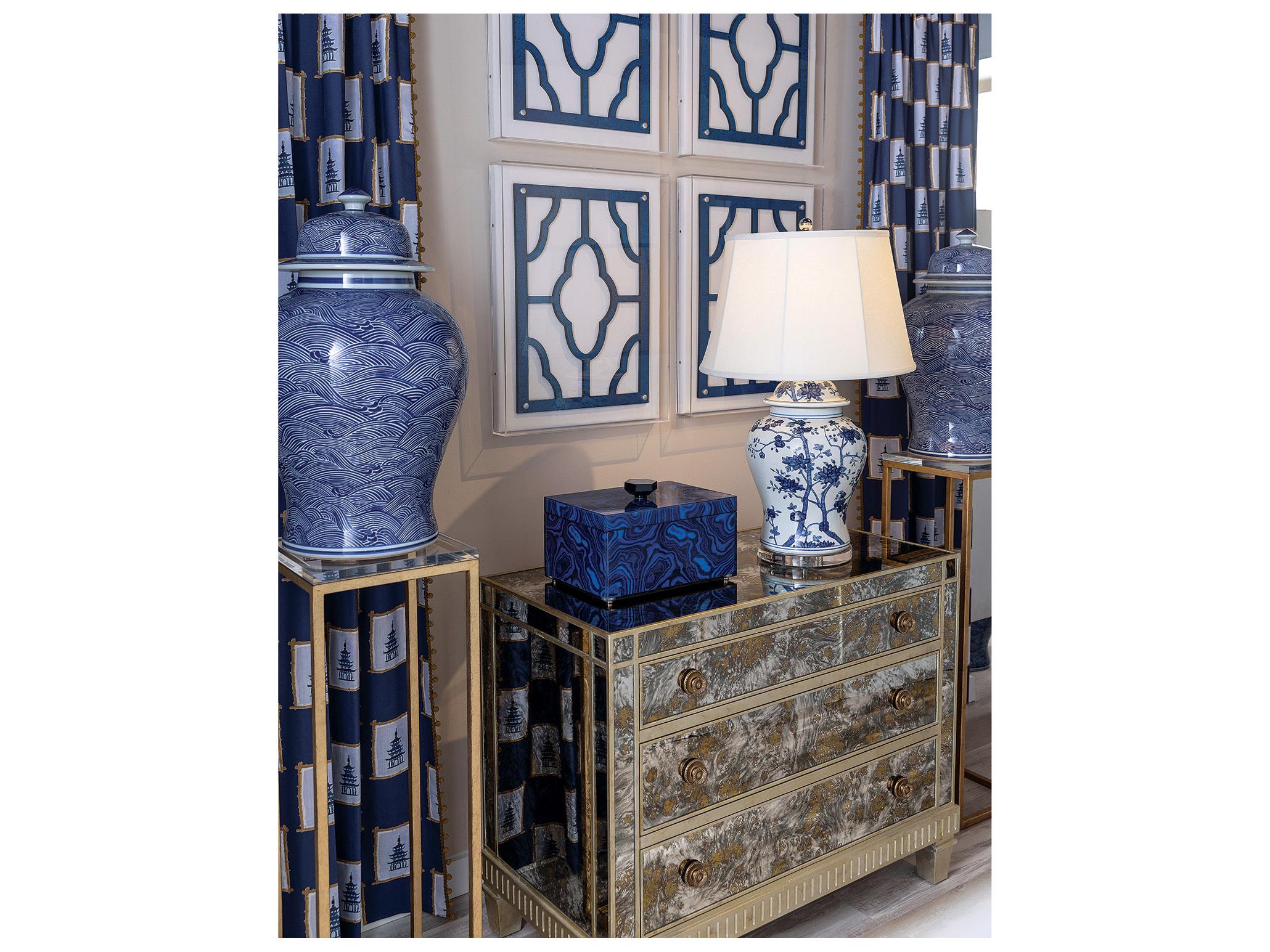 Port 68 Georgia Blue Lamp 31"H