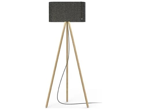 Pablo Belmont Graphite Oak Black Floor Lamp