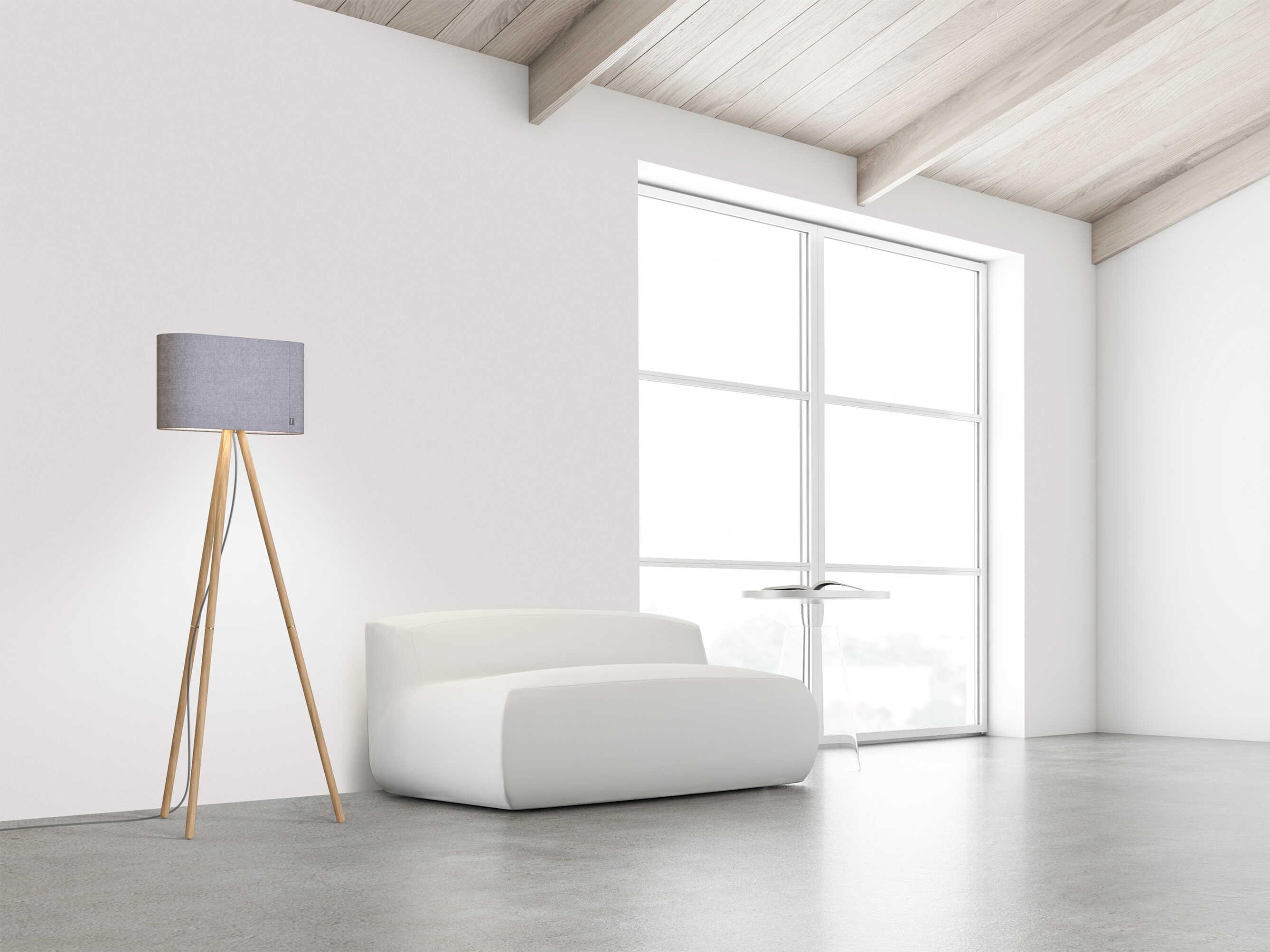 Pablo Belmont Grey Oak Floor Lamp