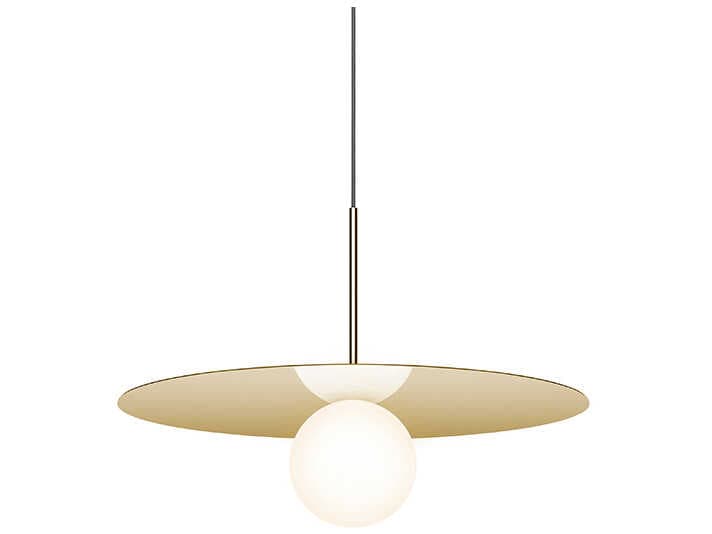 Pablo Bola Disc 1-Light Globe Round Pendant