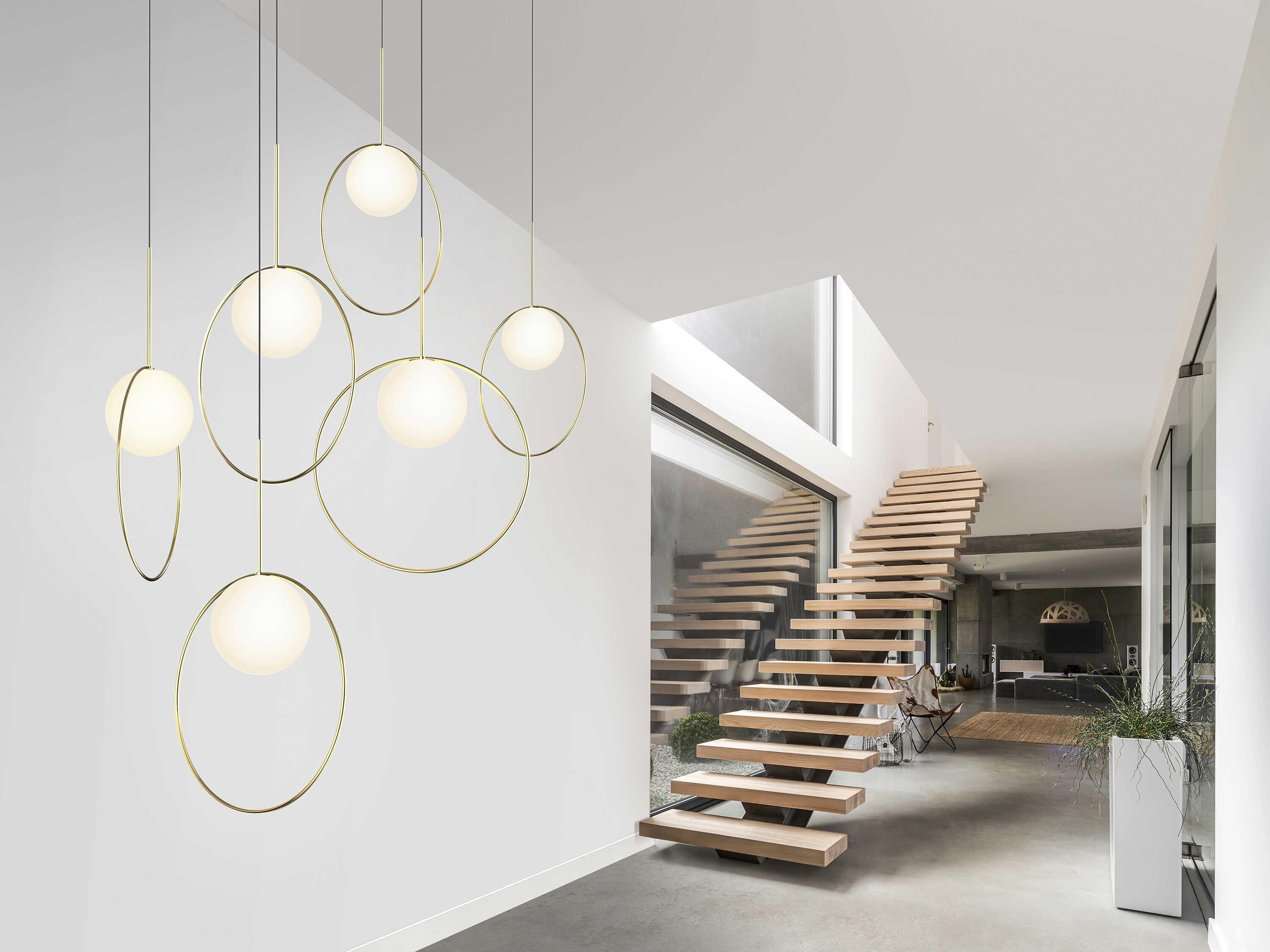 Pablo Bola Halo 1-Light Globe Round Pendant