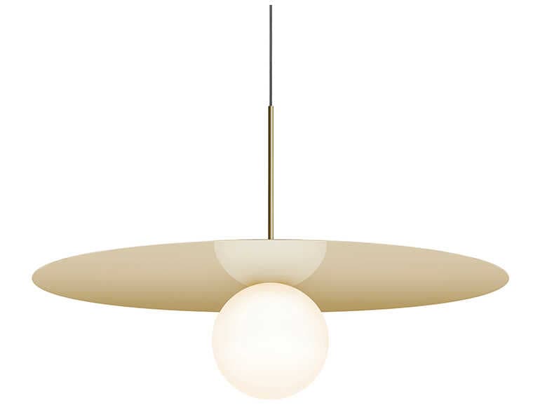 Pablo Bola Disc 1-Light Globe Round Pendant