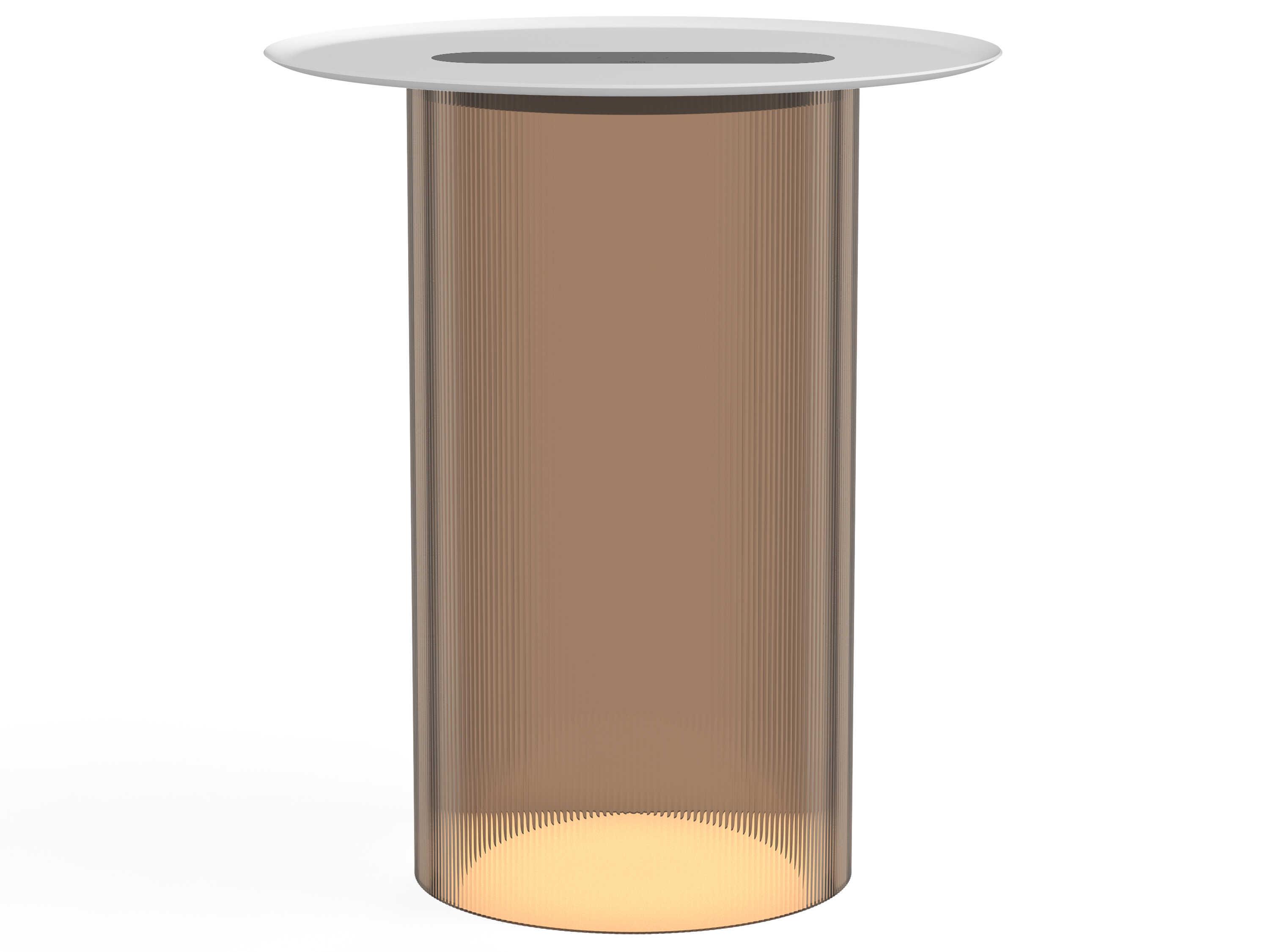 Pablo Carousel Round Metal Bronze End Table