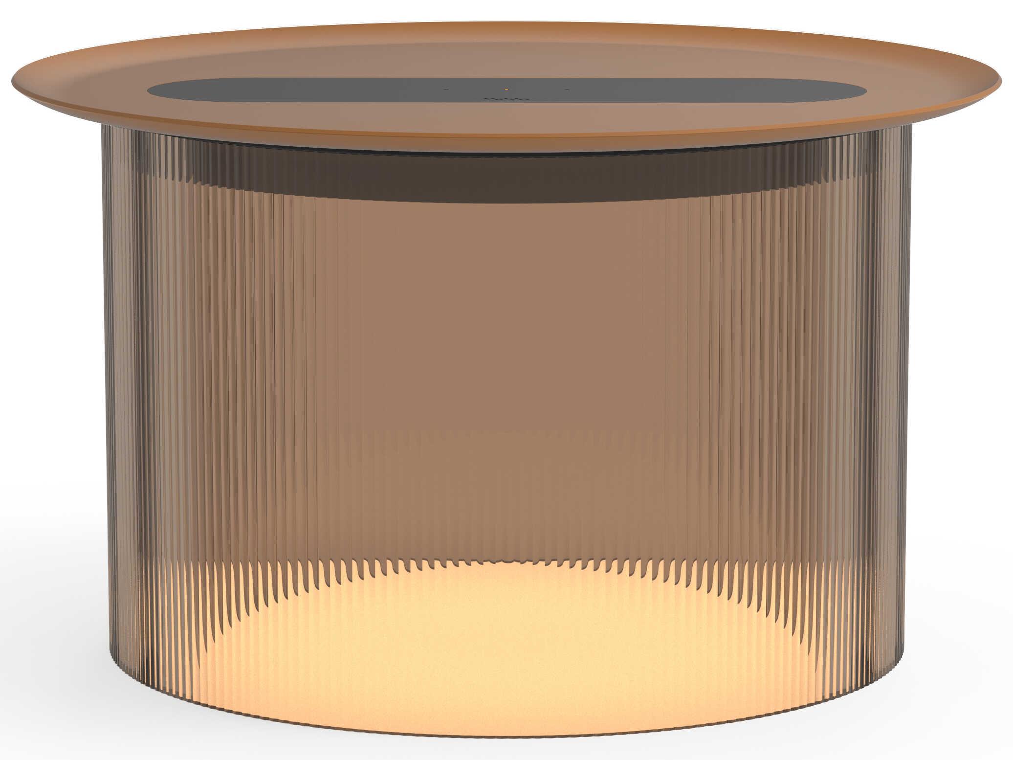 Pablo Carousel Round Metal Bronze End Table