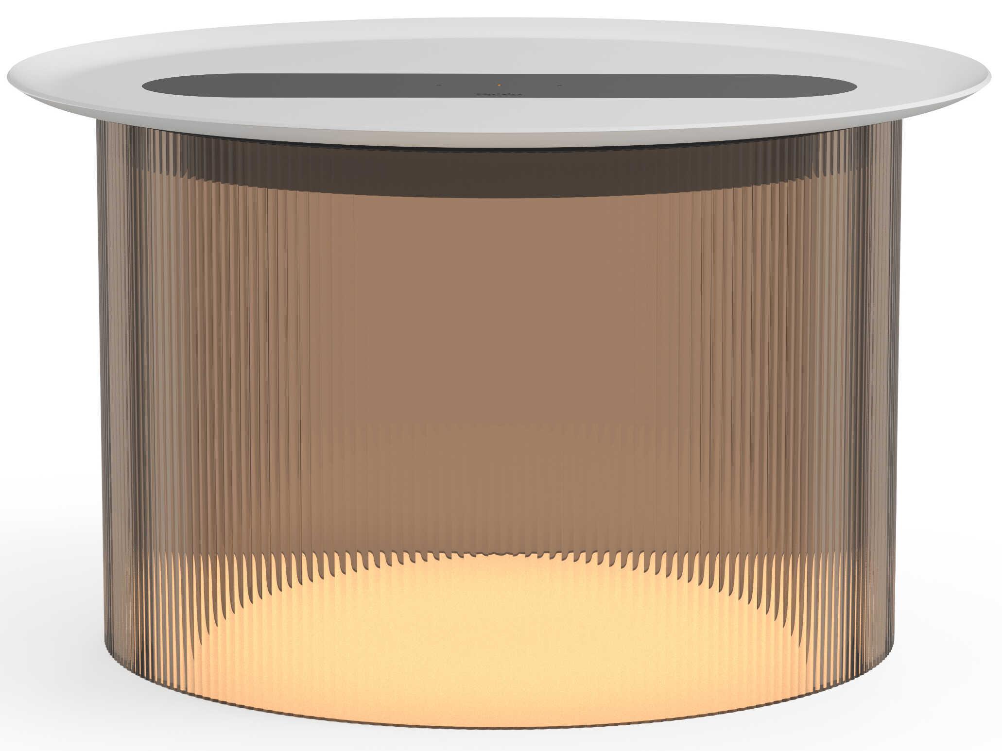 Pablo Carousel Round Metal Bronze End Table